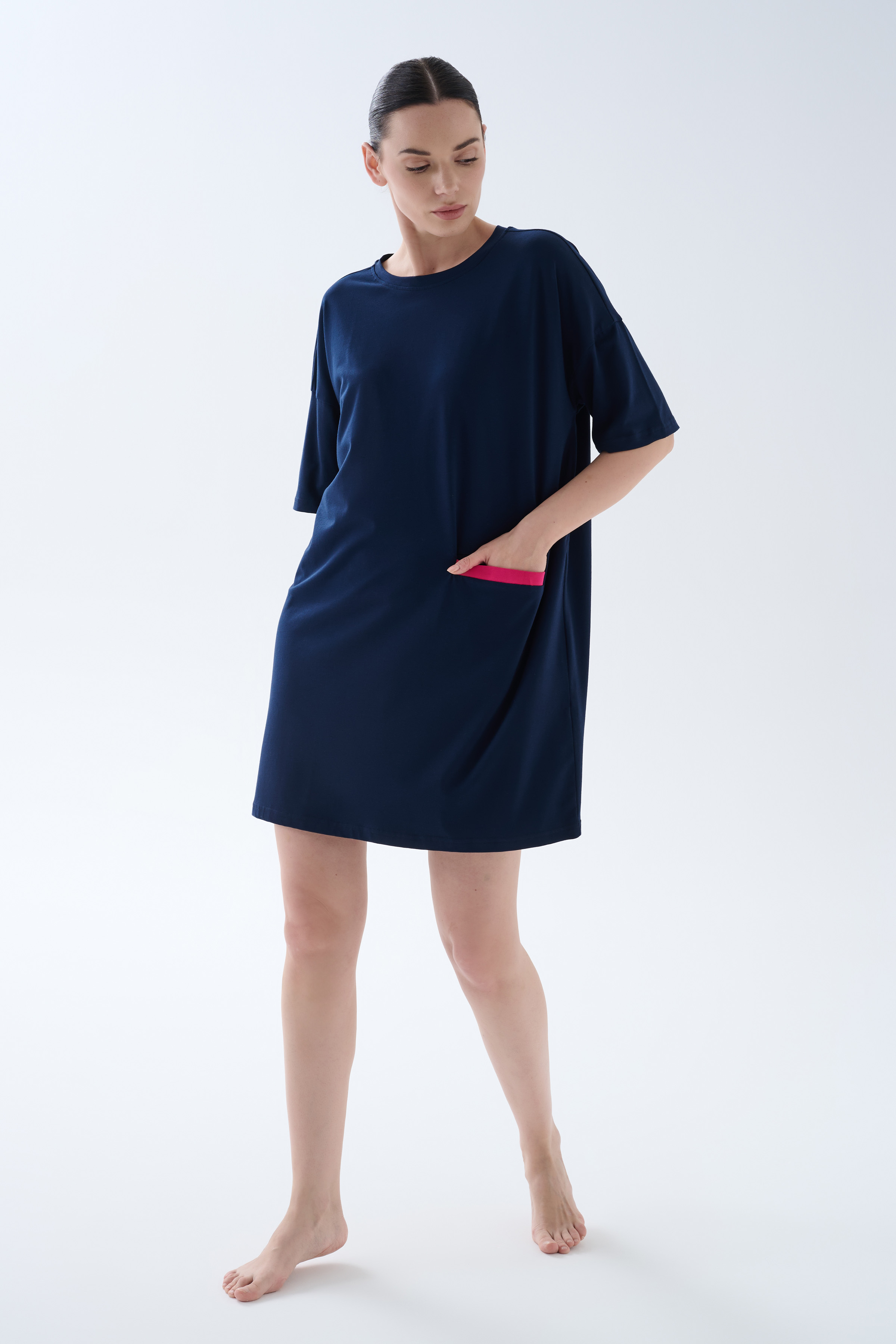 Kadın Pamuklu Kısa Kollu Gecelik