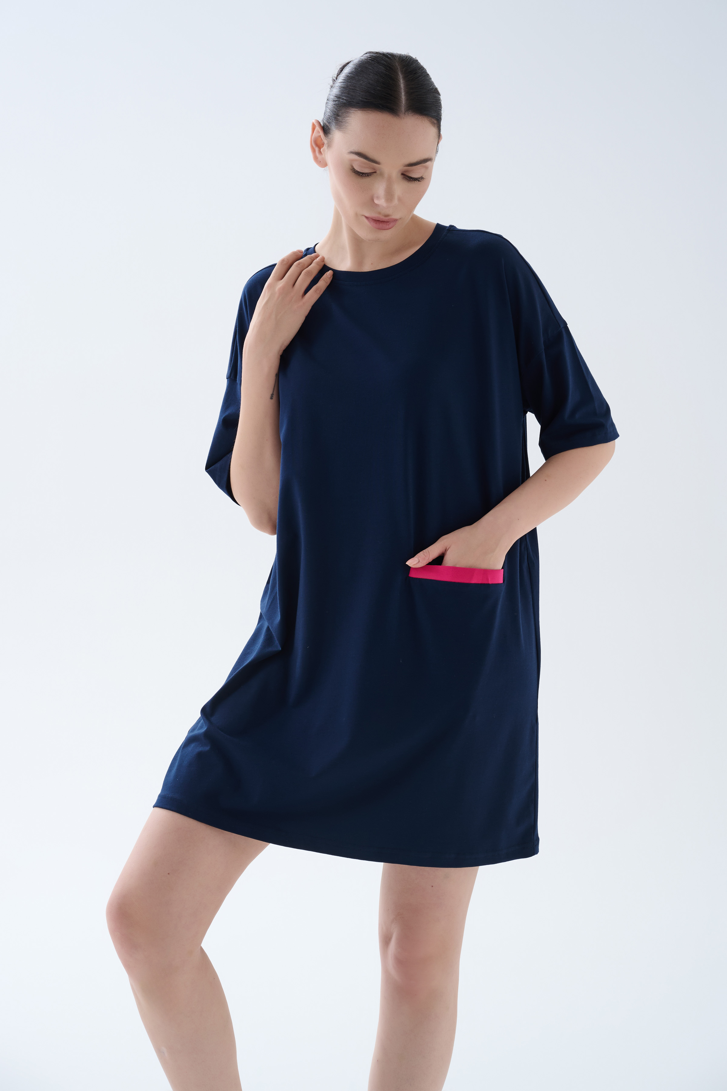 Kadın Pamuklu Kısa Kollu Gecelik