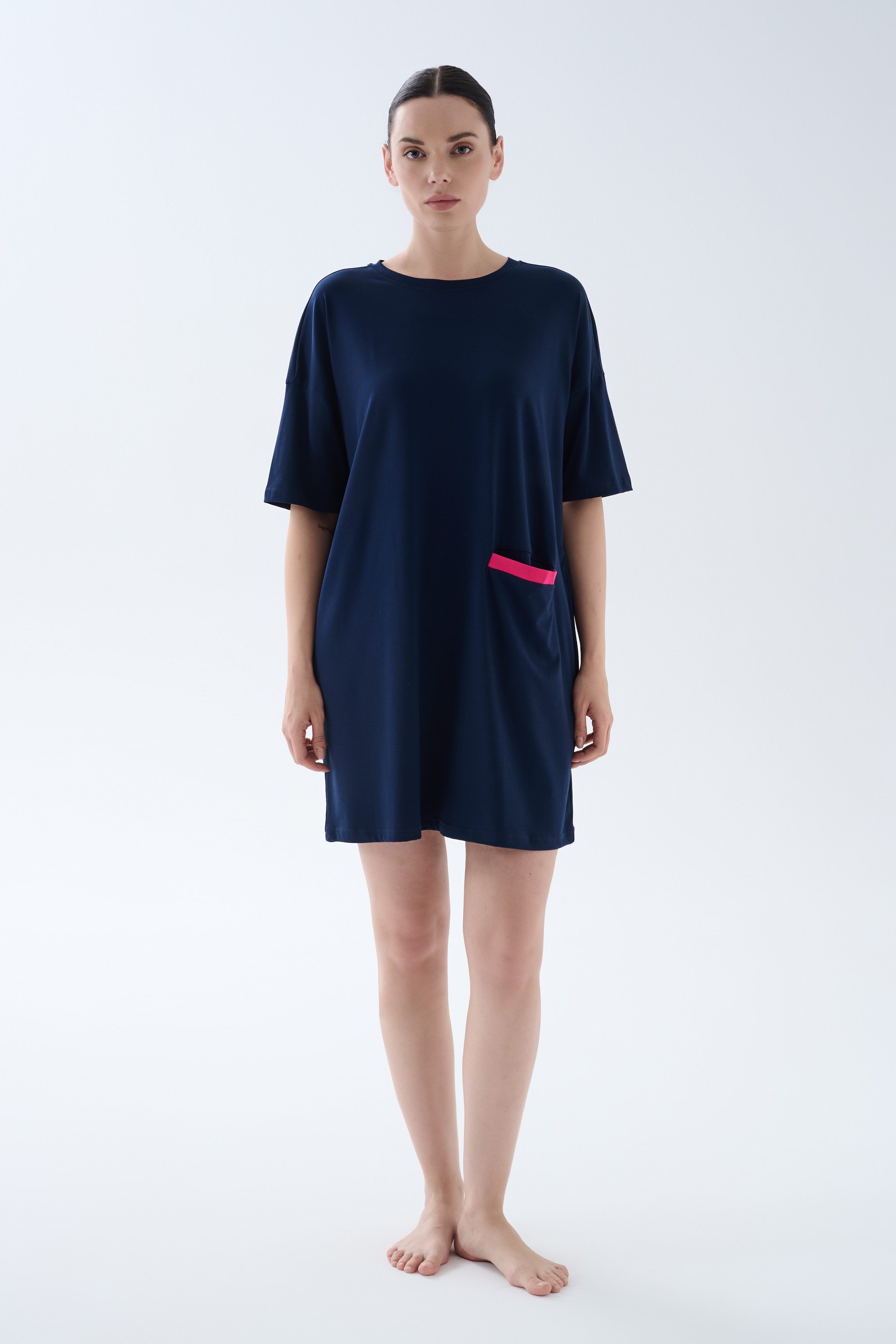 Kadın Pamuklu Kısa Kollu Gecelik