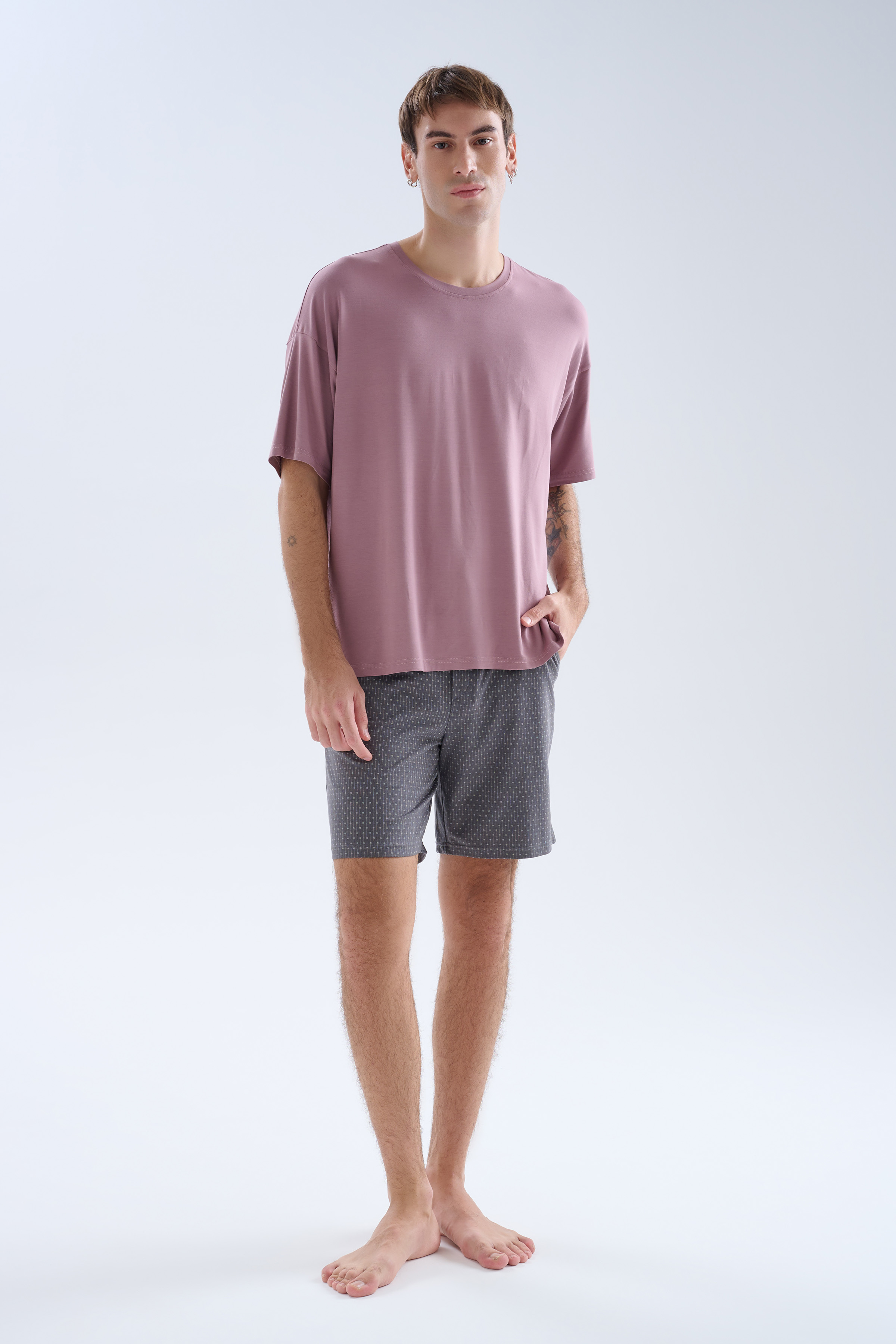 Erkek Modal Cepli Şort Pijama Altı