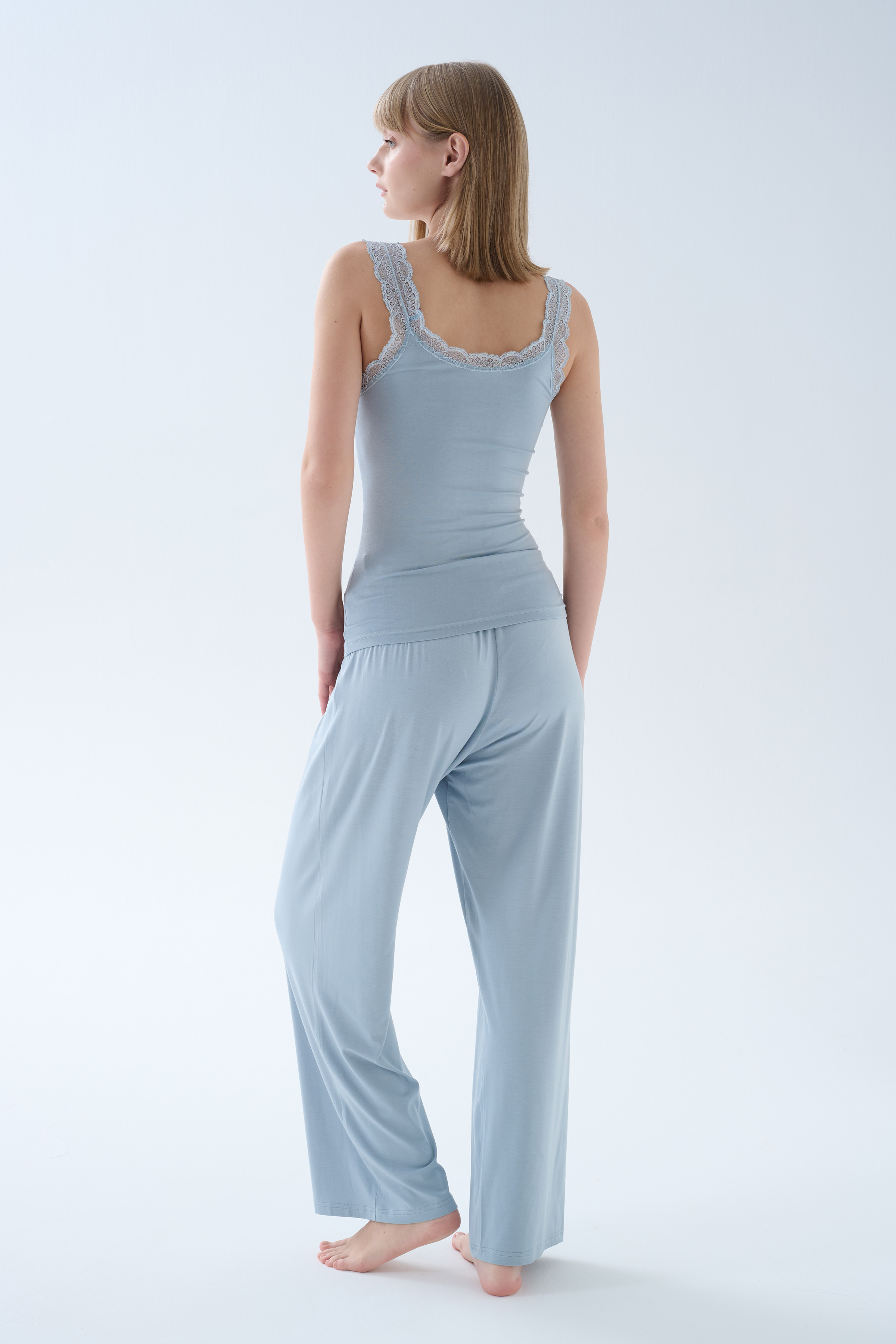 Kadın Viskoz Askılı Uzun Pijama Takımı