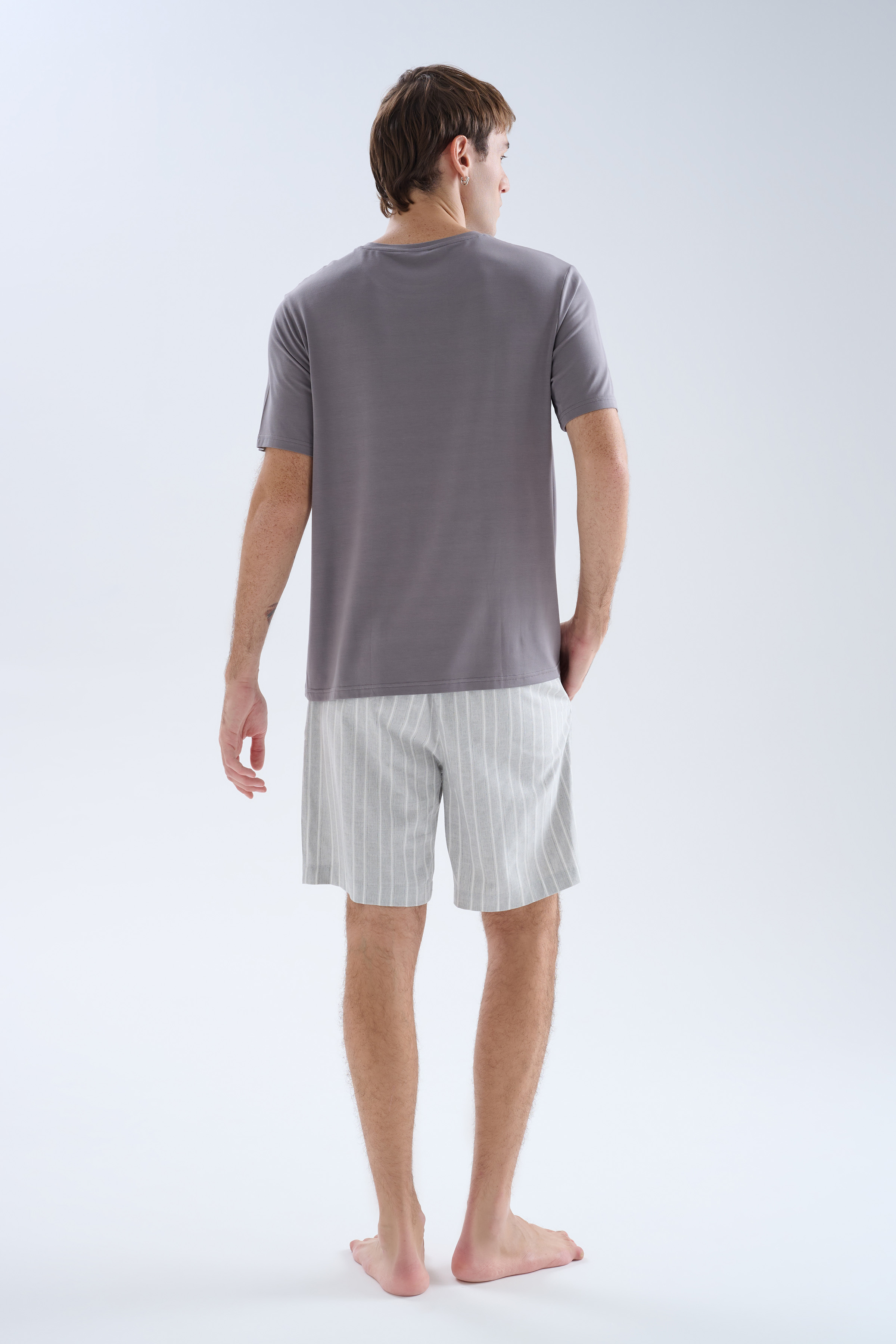 Erkek Viskoz Kısa Kollu Pijama Üstü