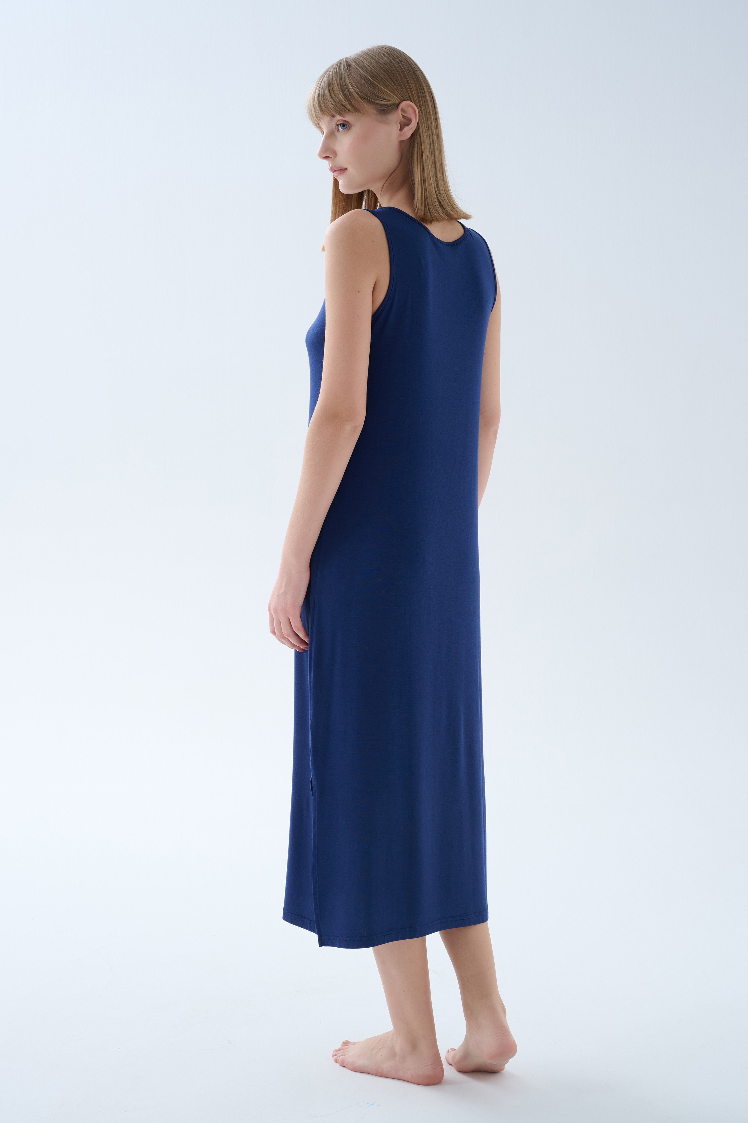 Kadın Modal Kolsuz Kalın Askılı Elbise