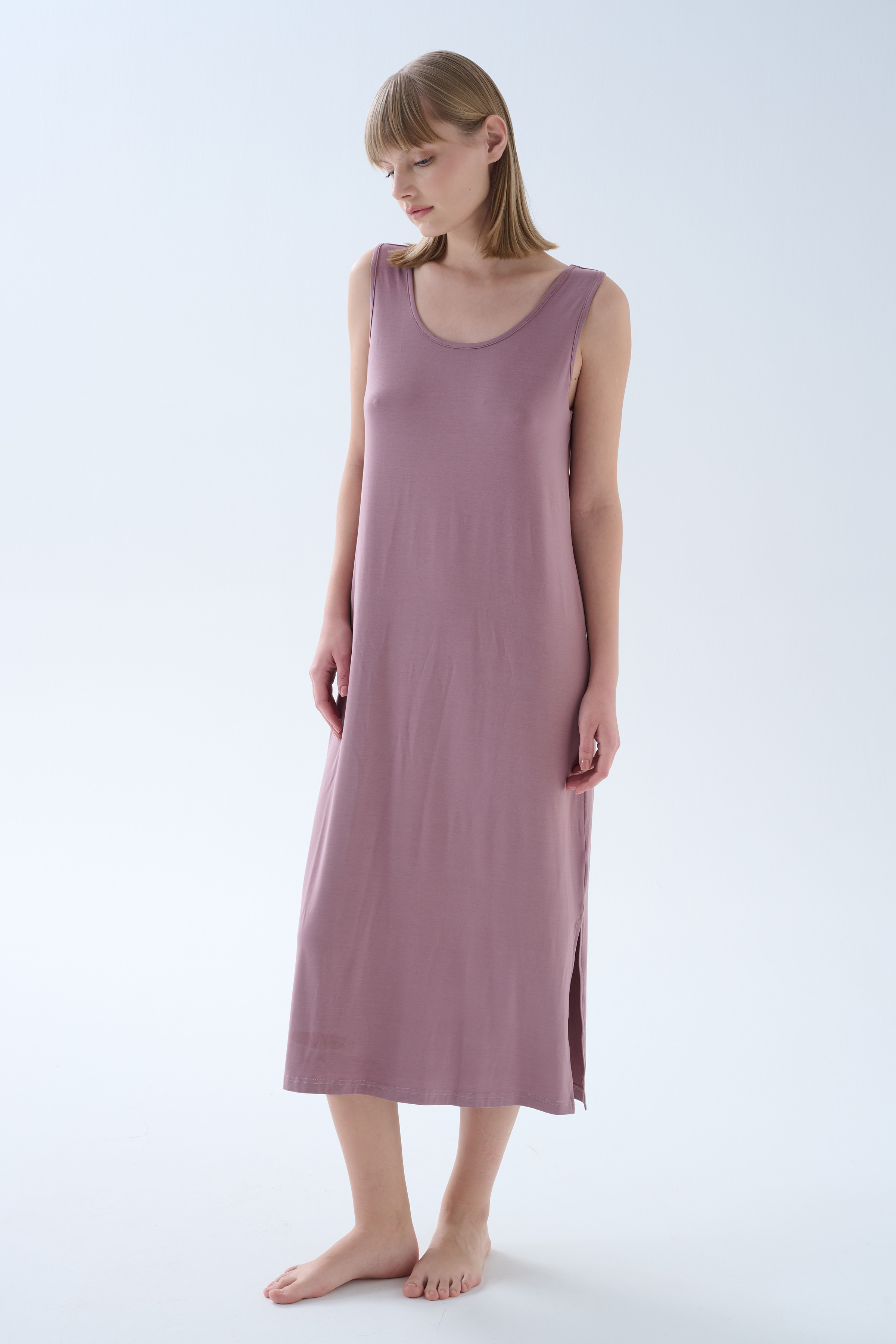 Kadın Modal Kolsuz Kalın Askılı Elbise