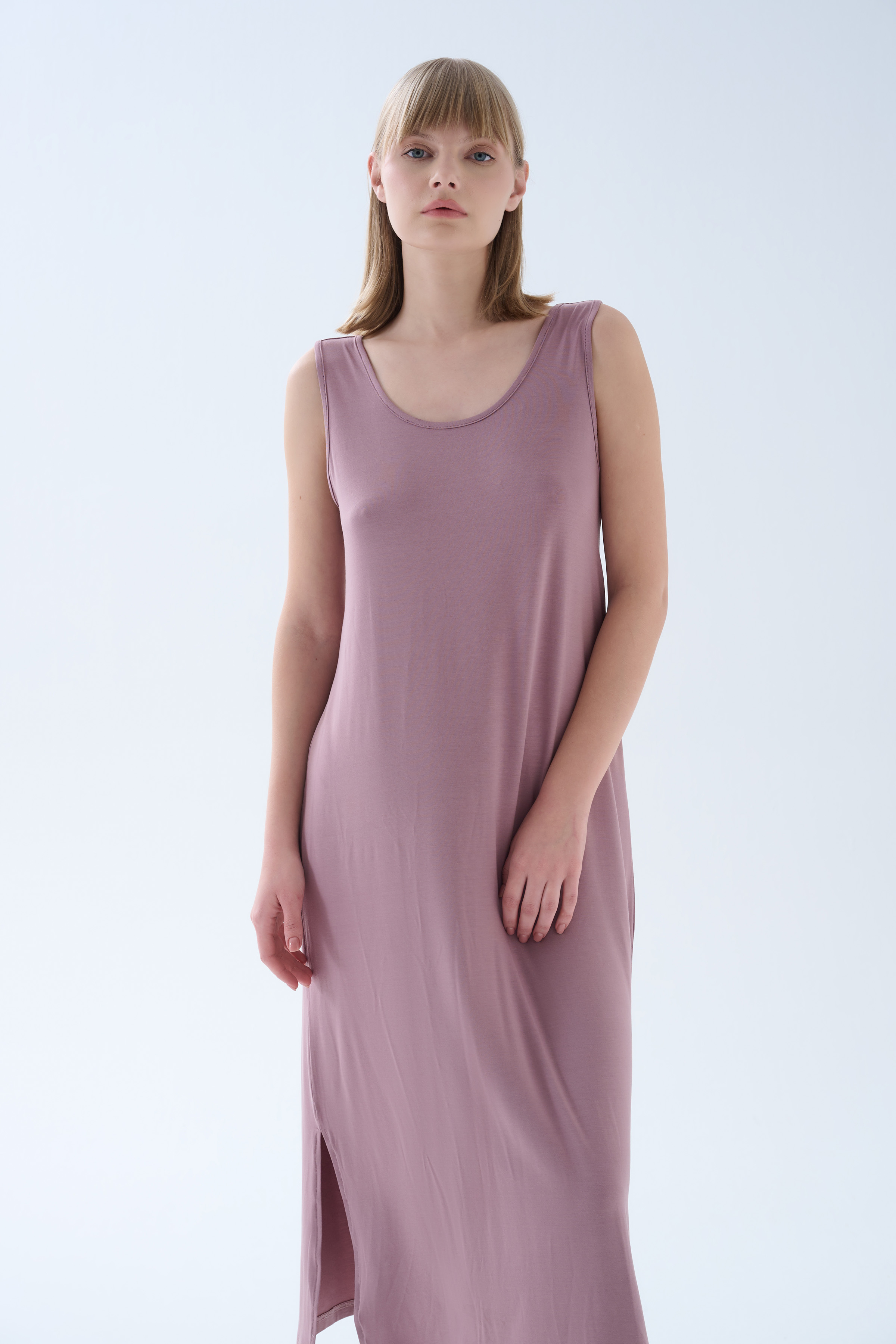 Kadın Modal Kolsuz Kalın Askılı Elbise