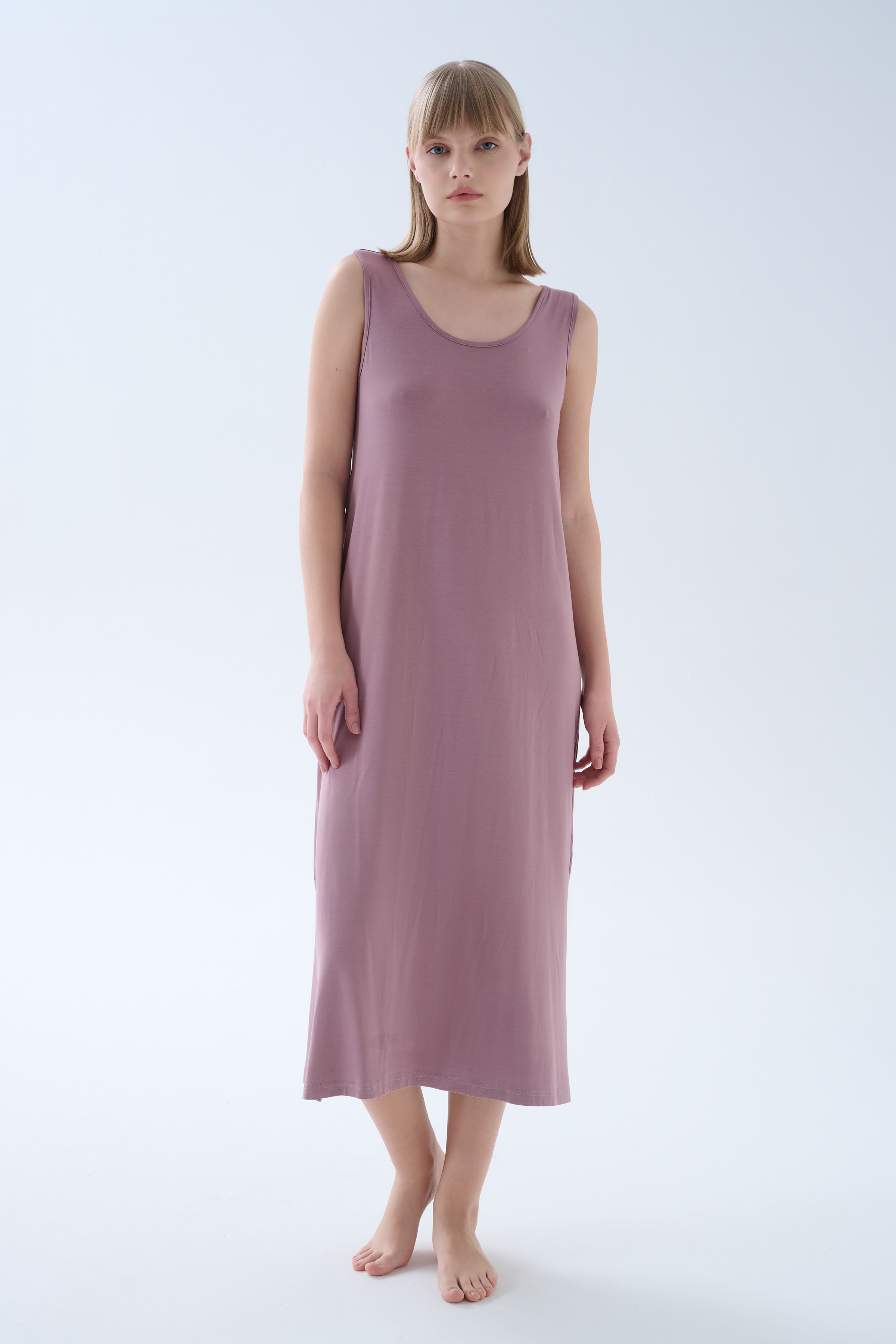 Kadın Modal Kolsuz Kalın Askılı Elbise