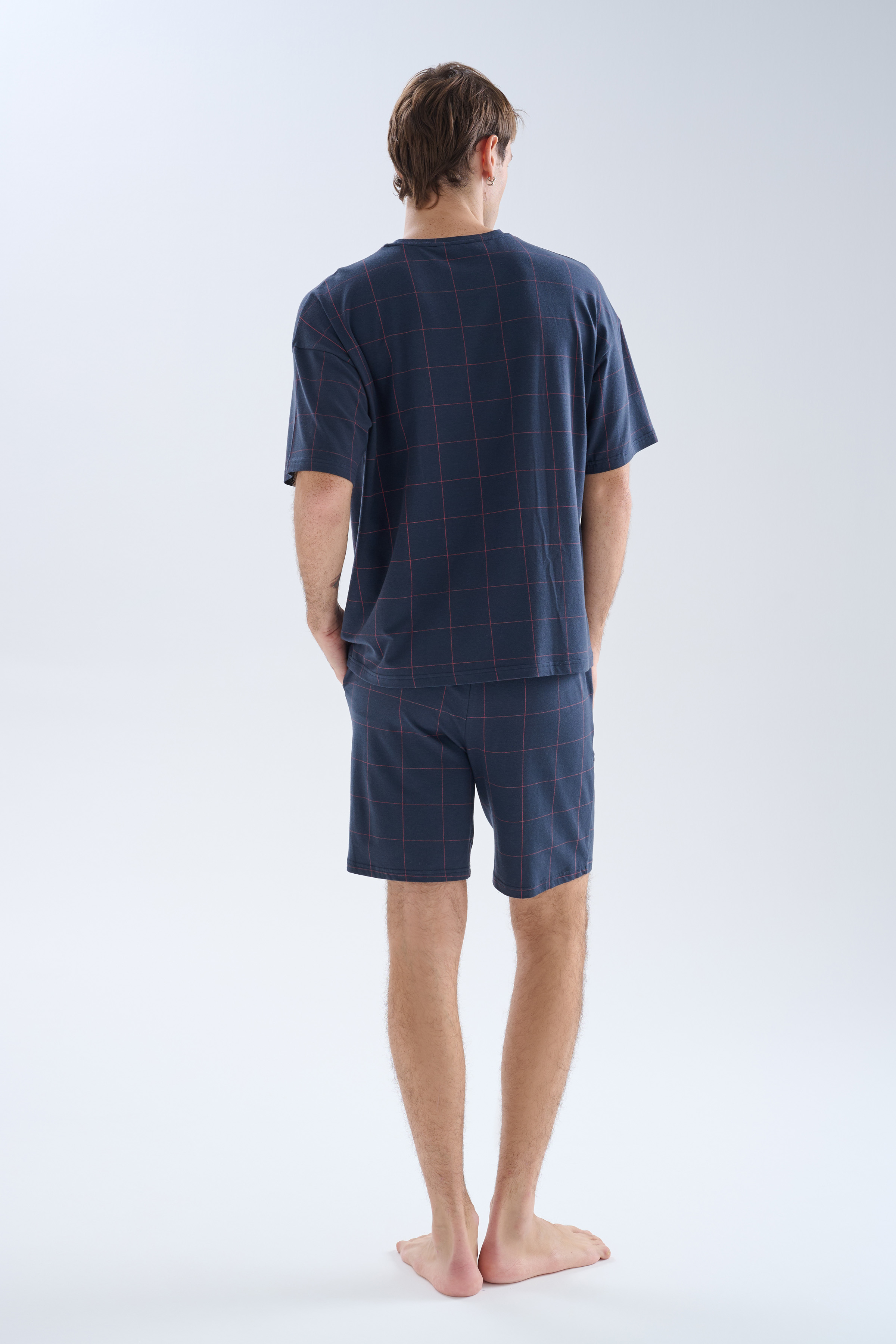 Erkek Modal Kısa Kollu Şortlu Pijama Takımı