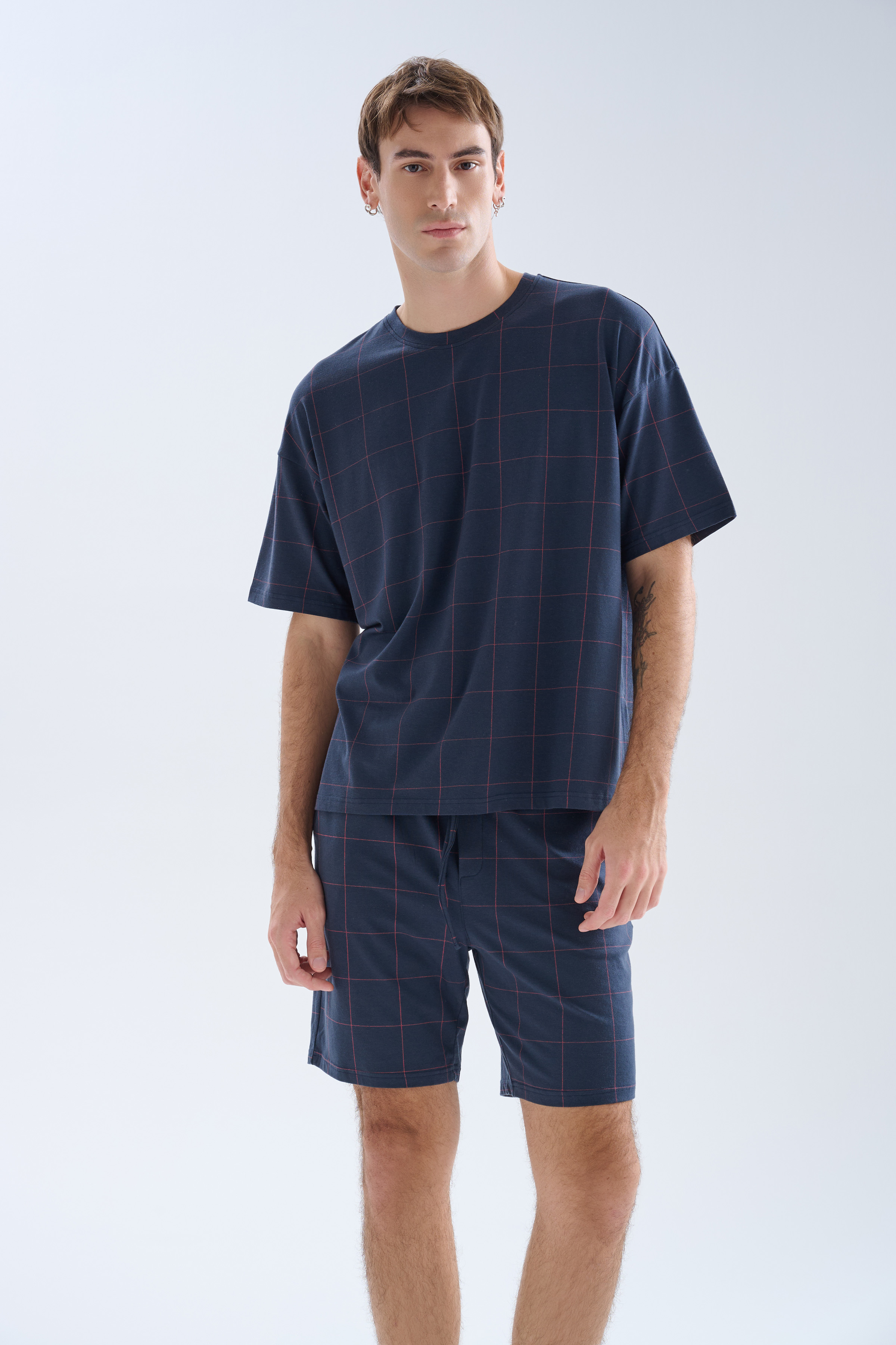 Erkek Modal Kısa Kollu Pijama Üstü