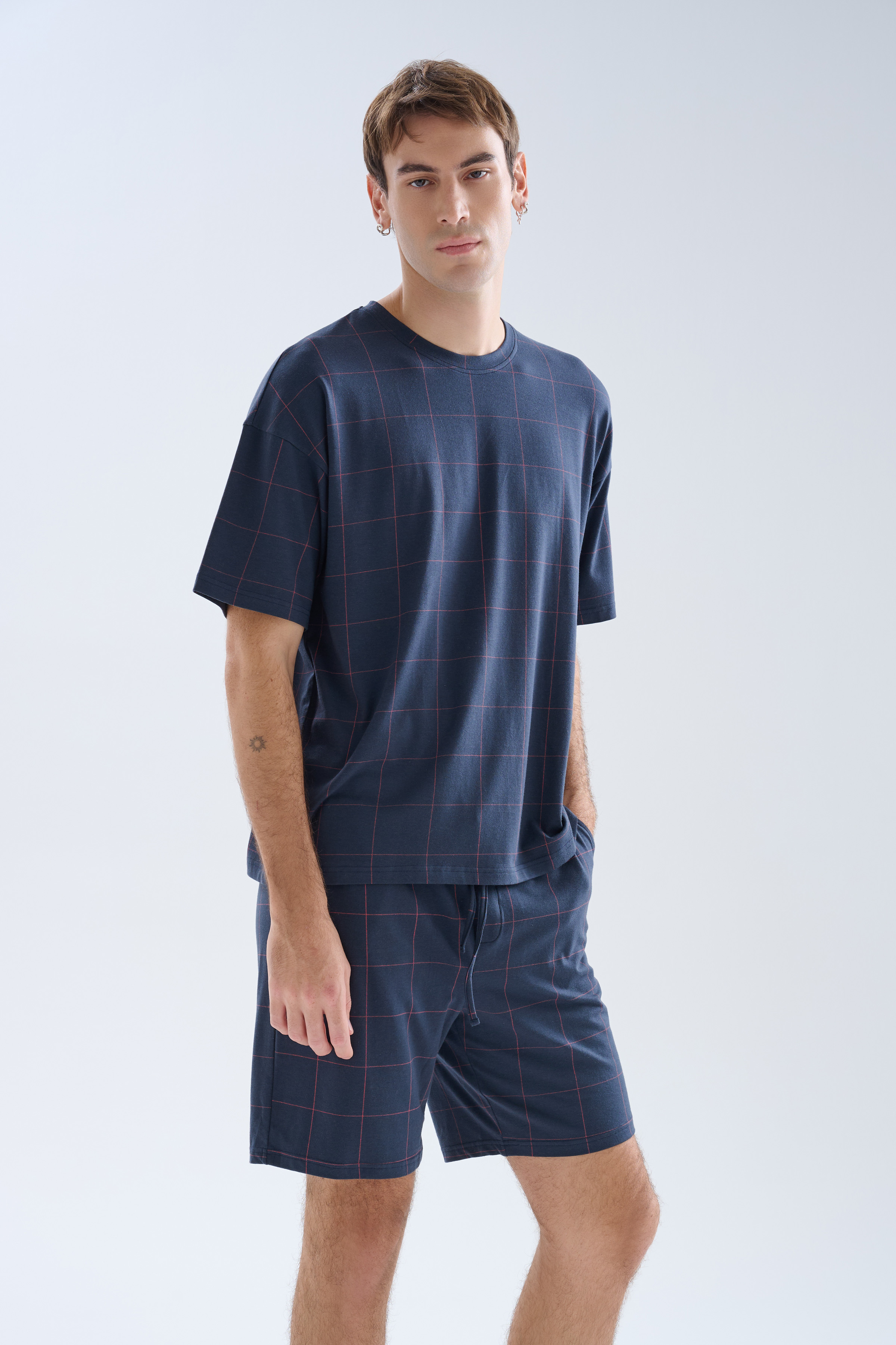 Erkek Modal Kısa Kollu Pijama Üstü