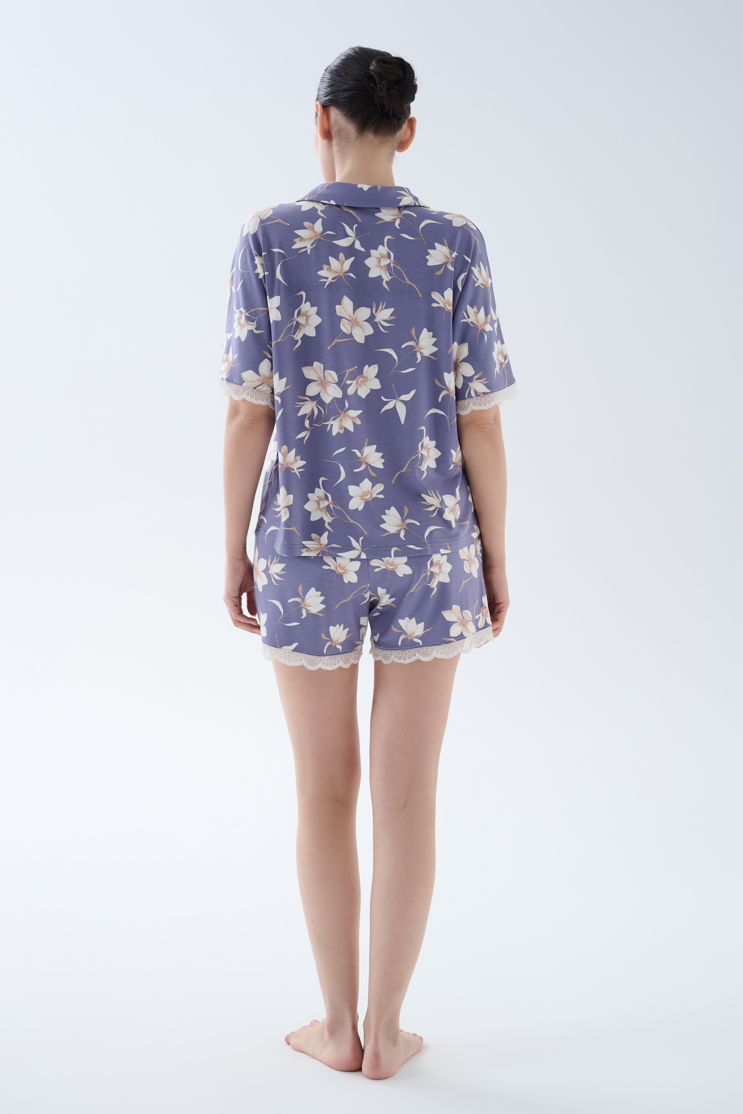 Kadın Viskoz Dantel Detaylı Şort Pijama Altı