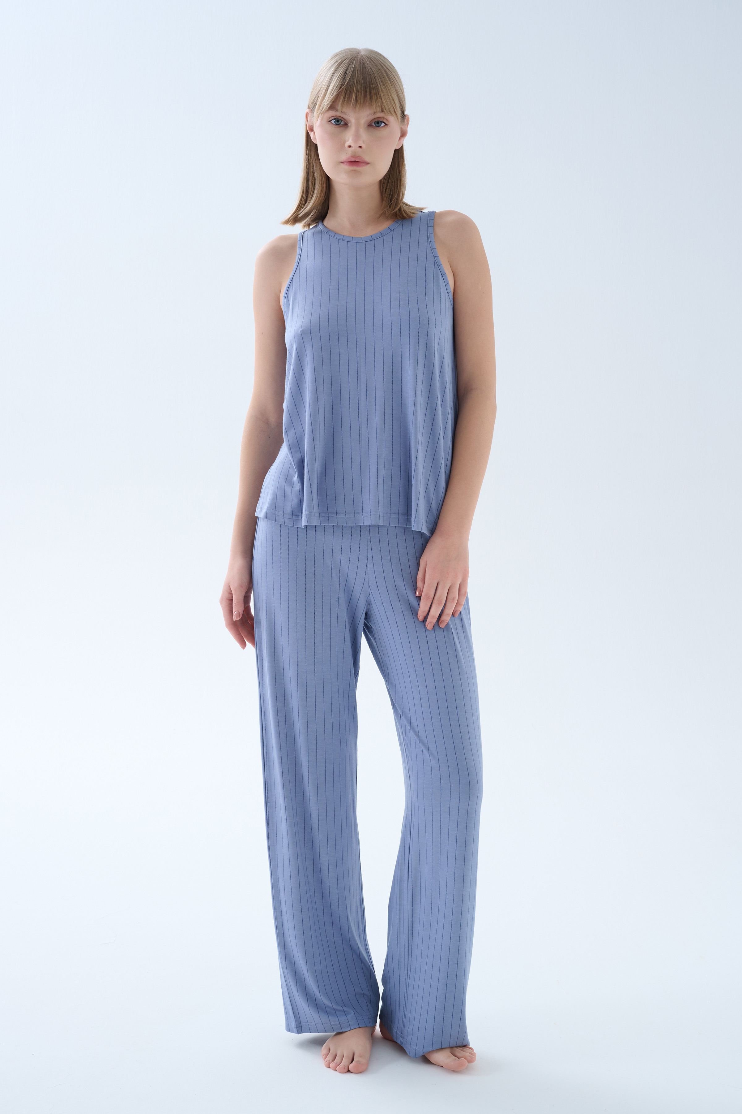 Kadın Viskoz Atlet Pijama Üstü