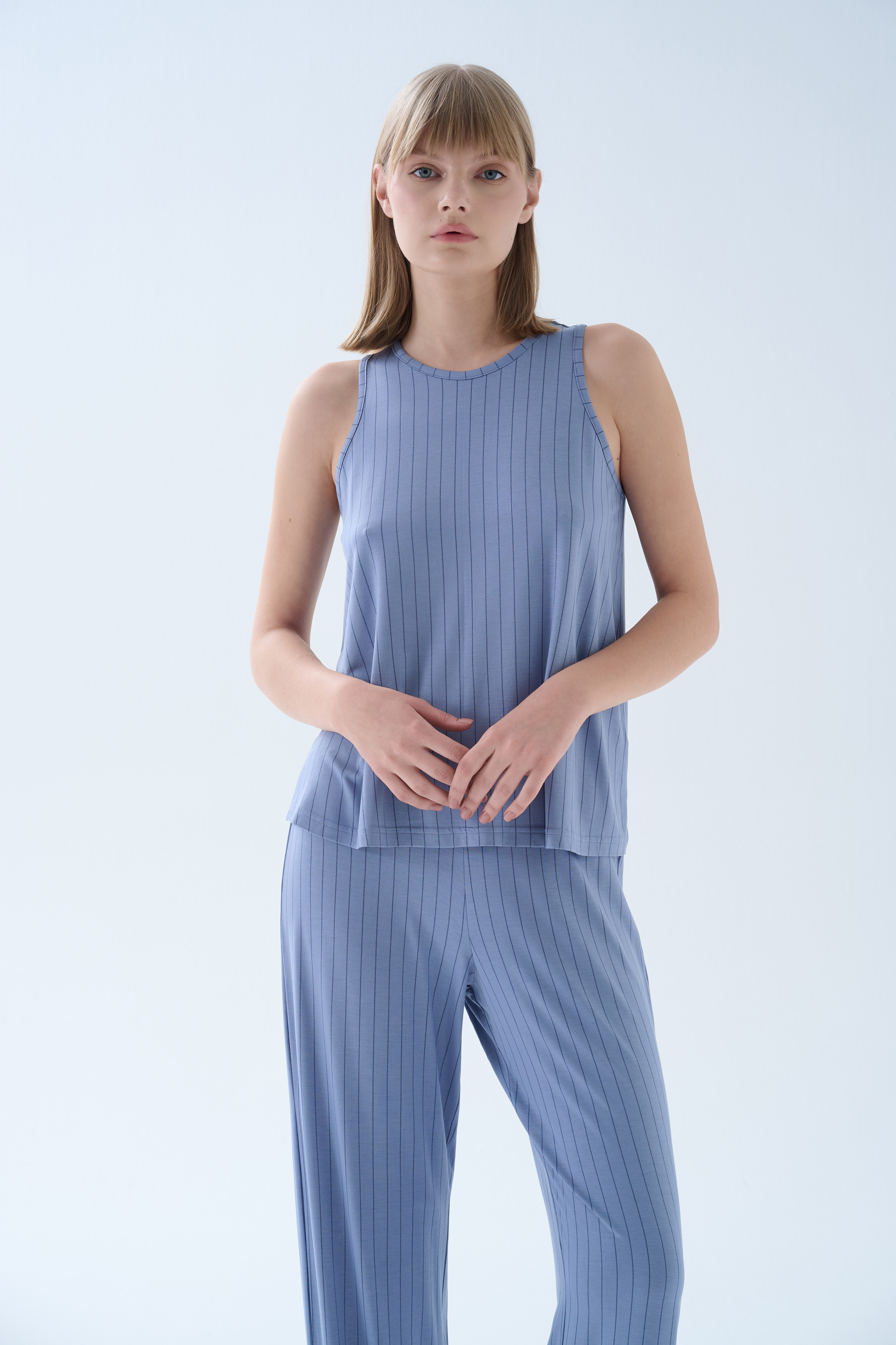Kadın Viskoz Atletli Uzun Pijama Takımı