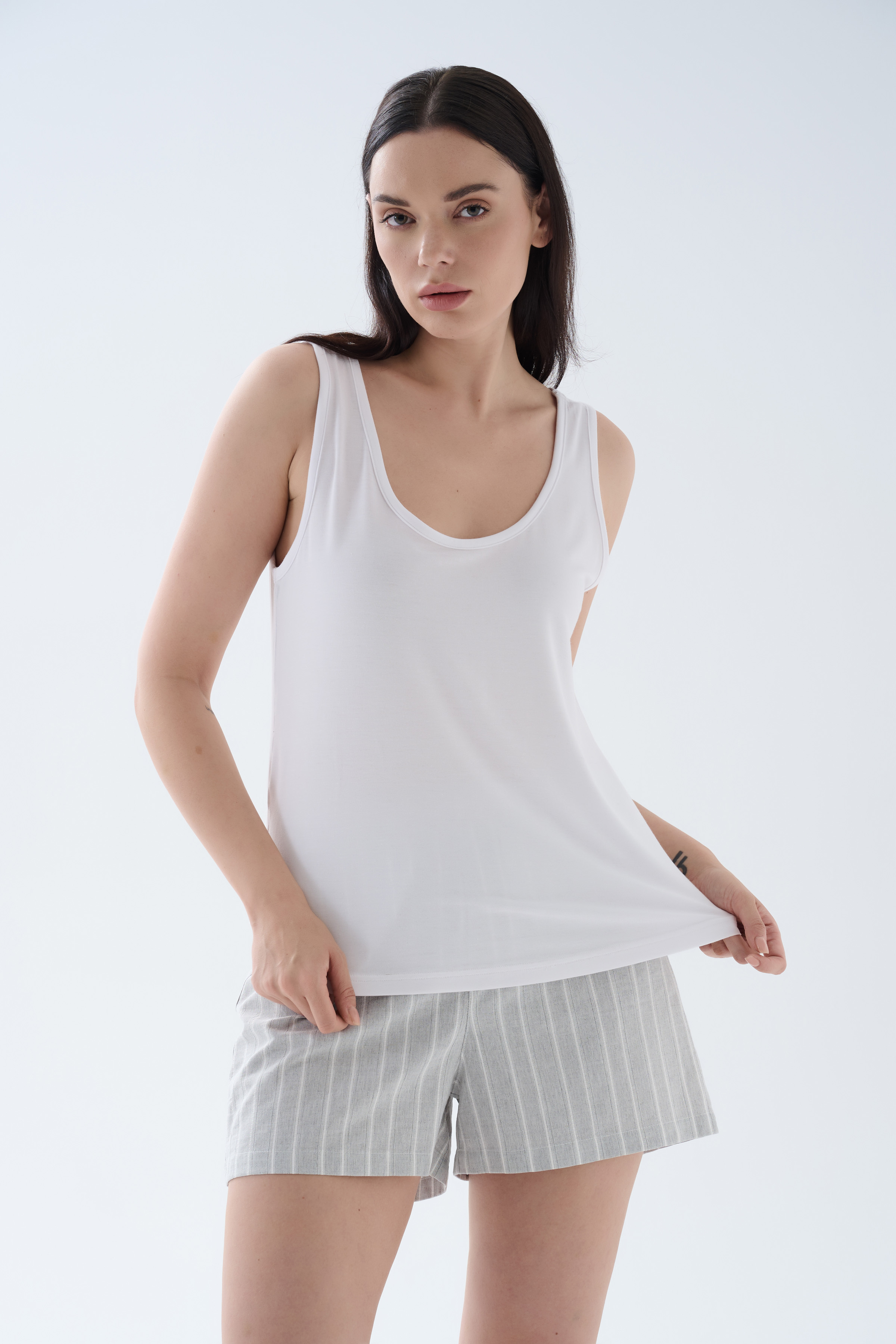 Kadın Viskoz Kalın Askılı Atlet