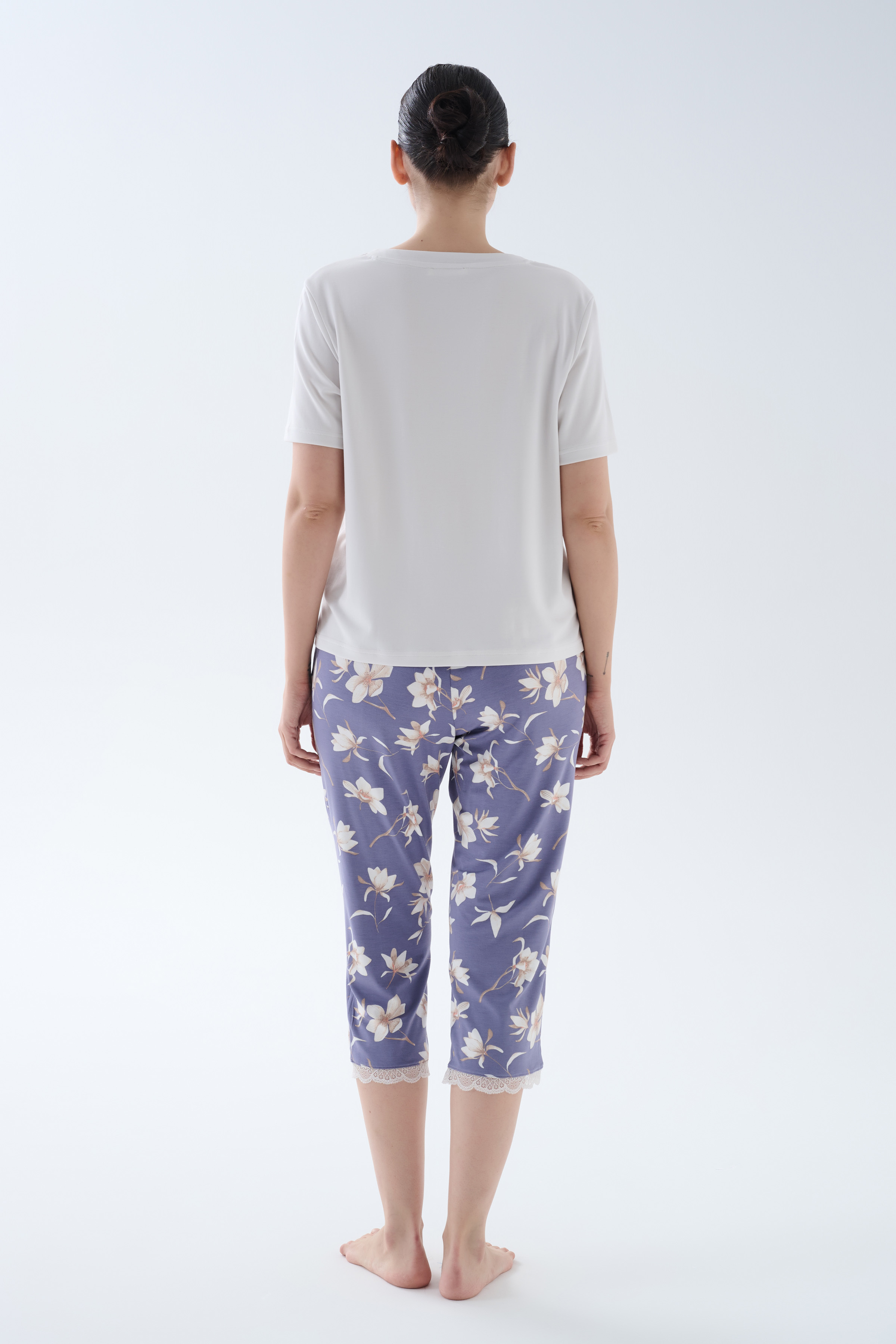 Kadın Viskoz Kısa Kollu V Yaka Pijama Üstü