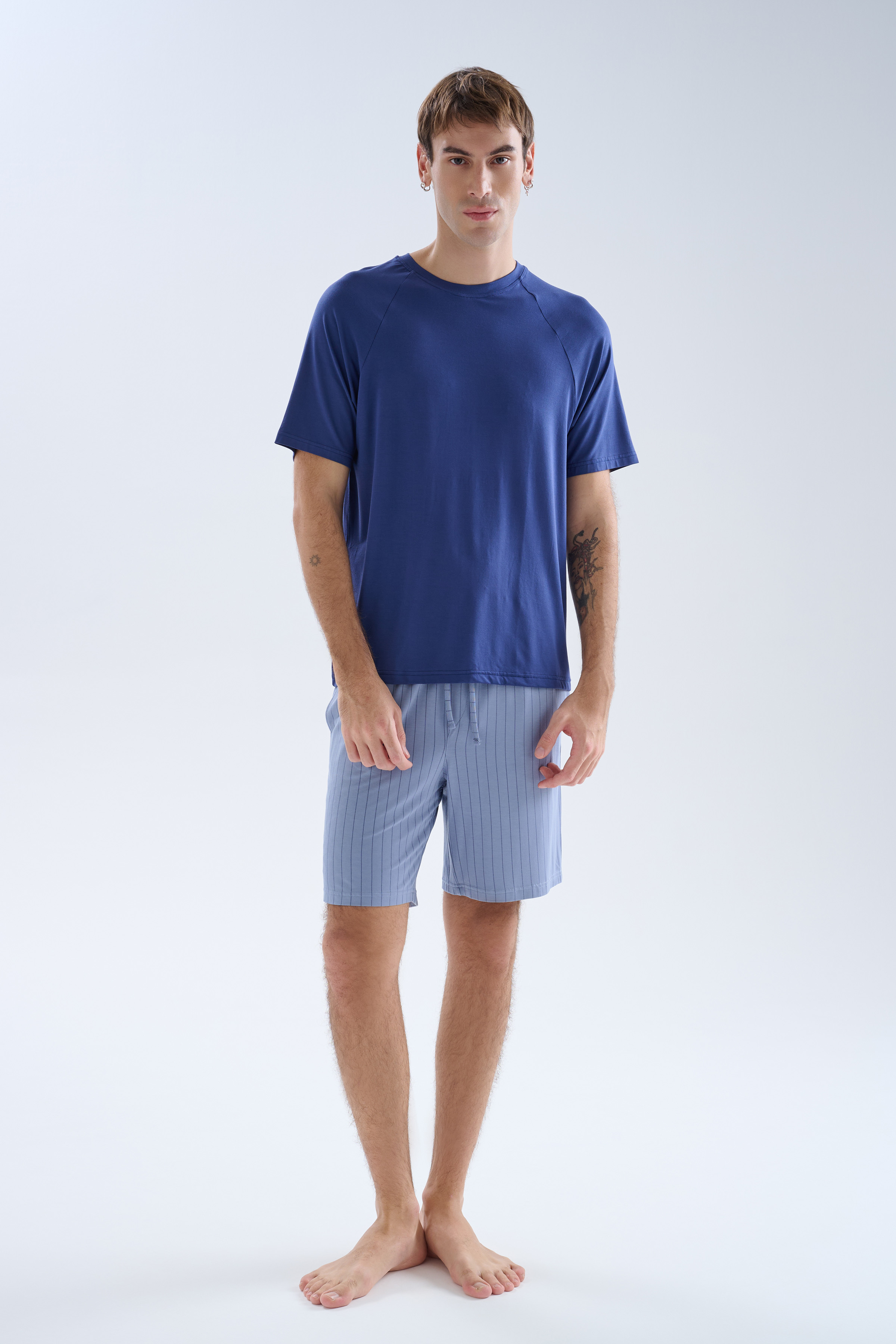 Erkek Viskoz Reglan Kısa Kollu Pijama Üstü