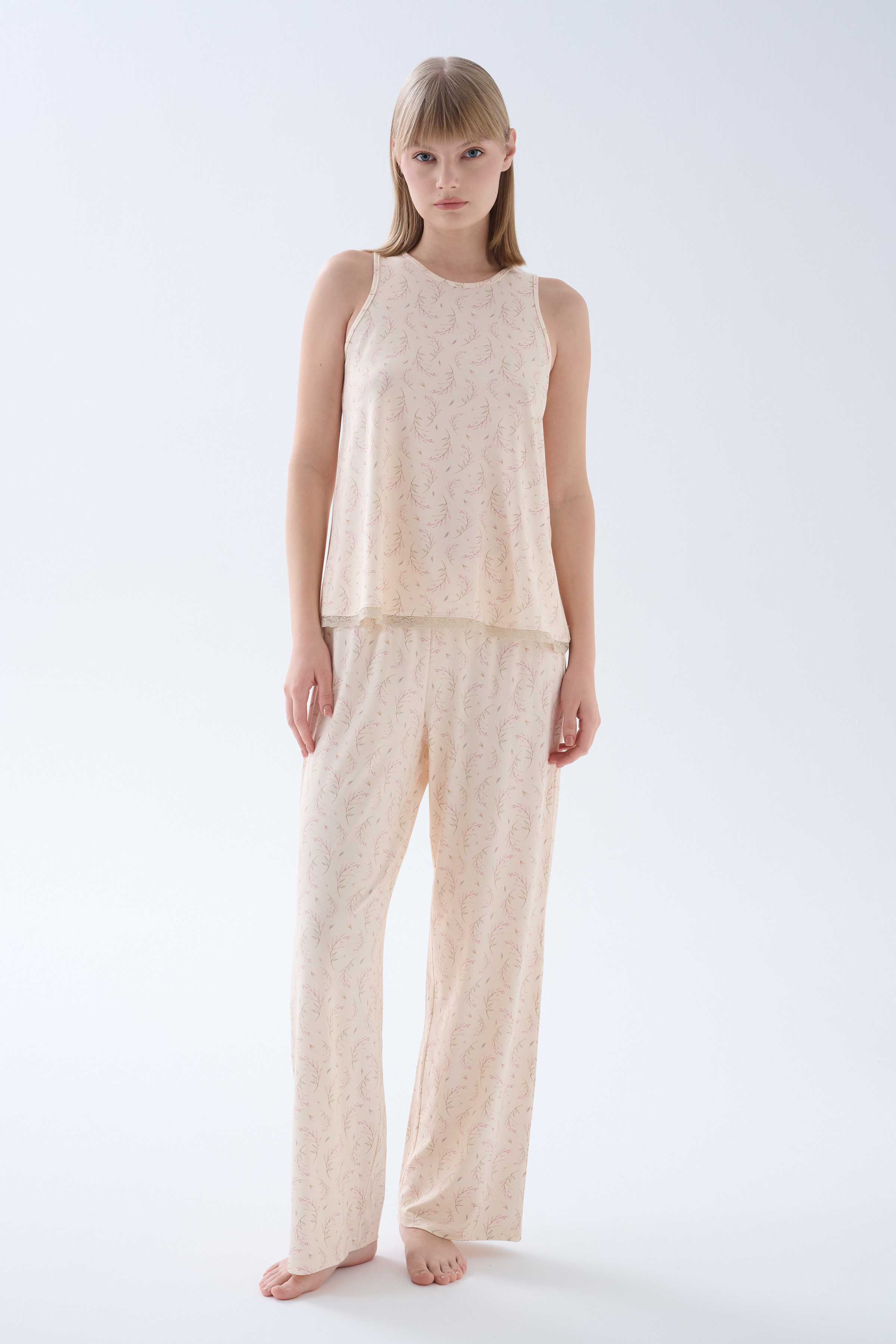 Kadın Viskoz Uzun Pijama Altı