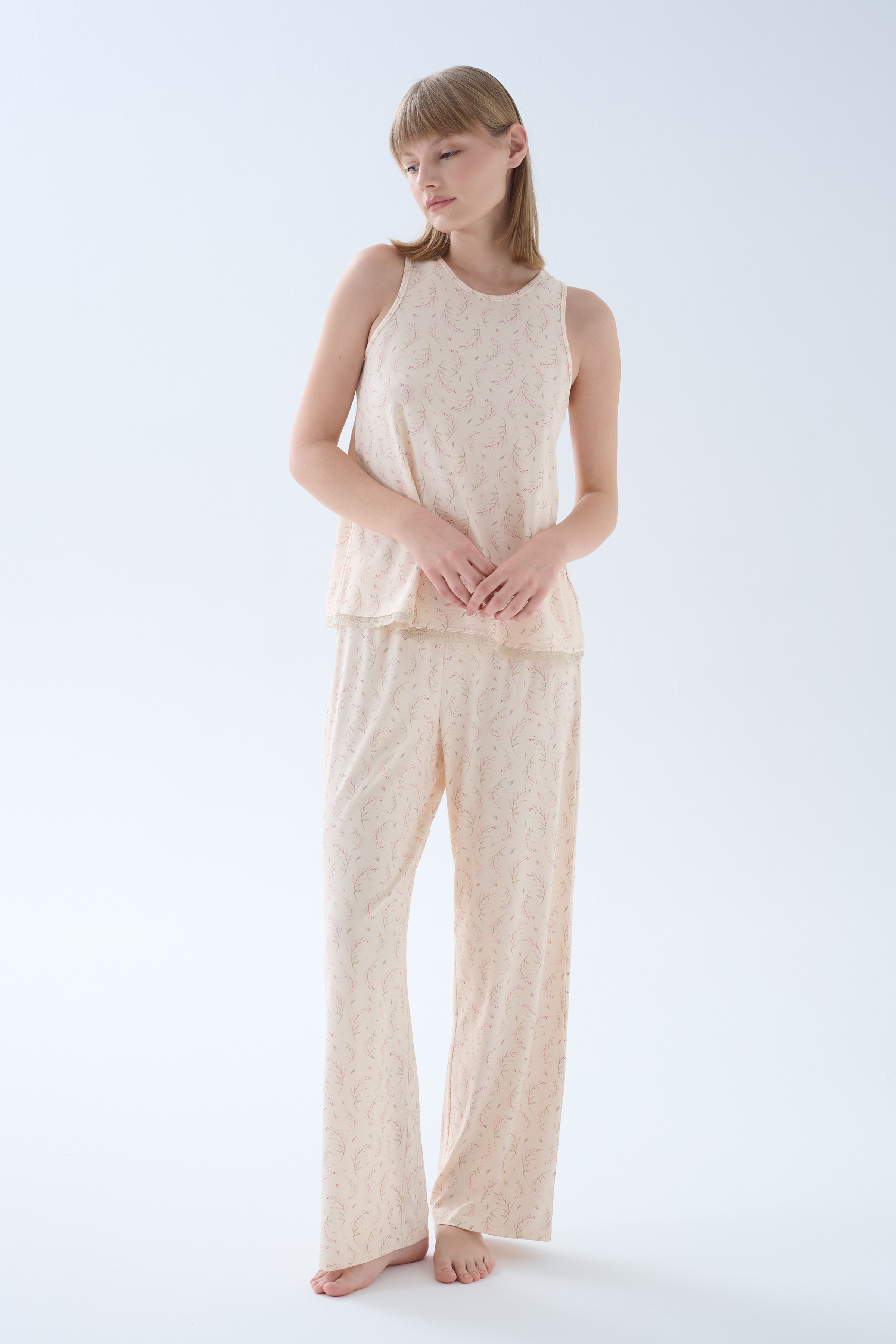 Kadın Viskoz Uzun Pijama Altı