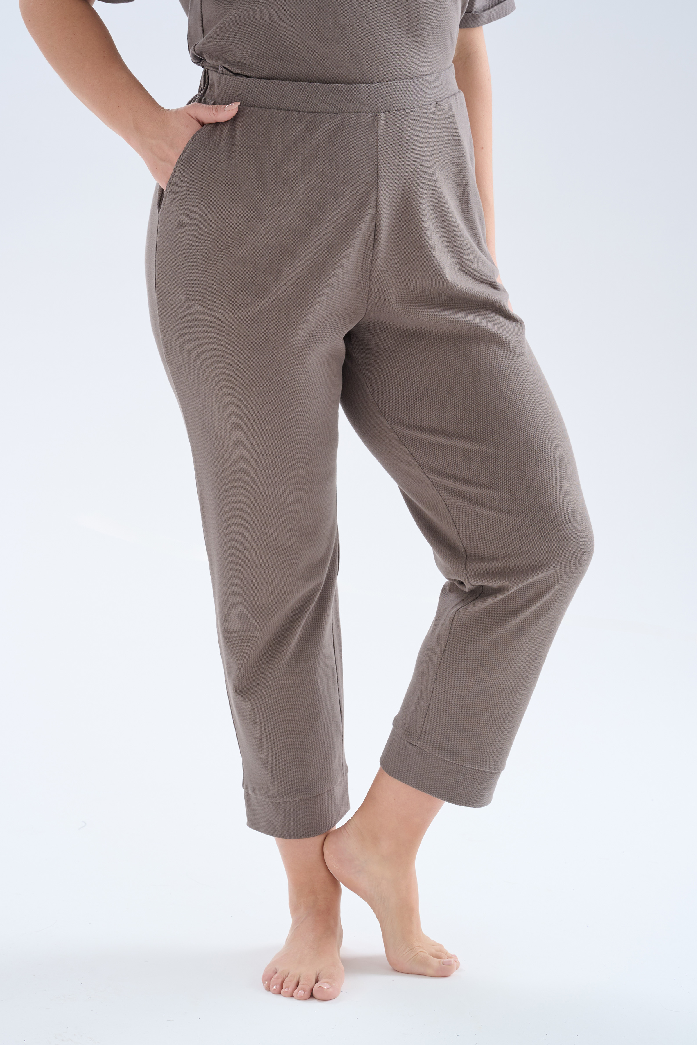 Kadın Büyük Beden Pamuklu Pique İkili Takım