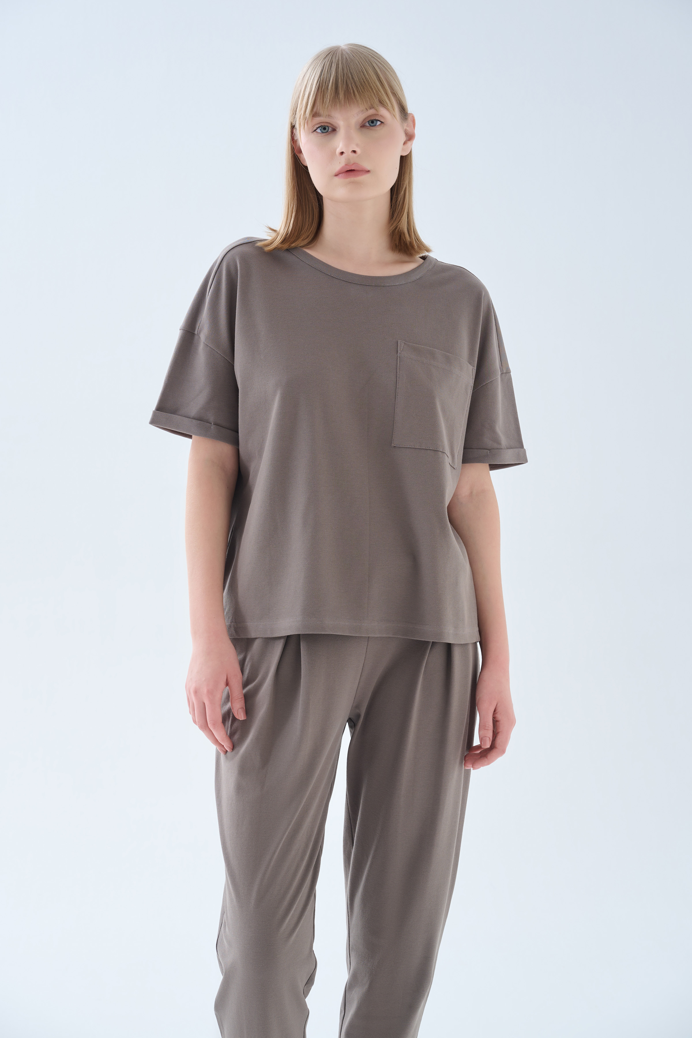 Kadın Pamuklu Pique İkili Takım