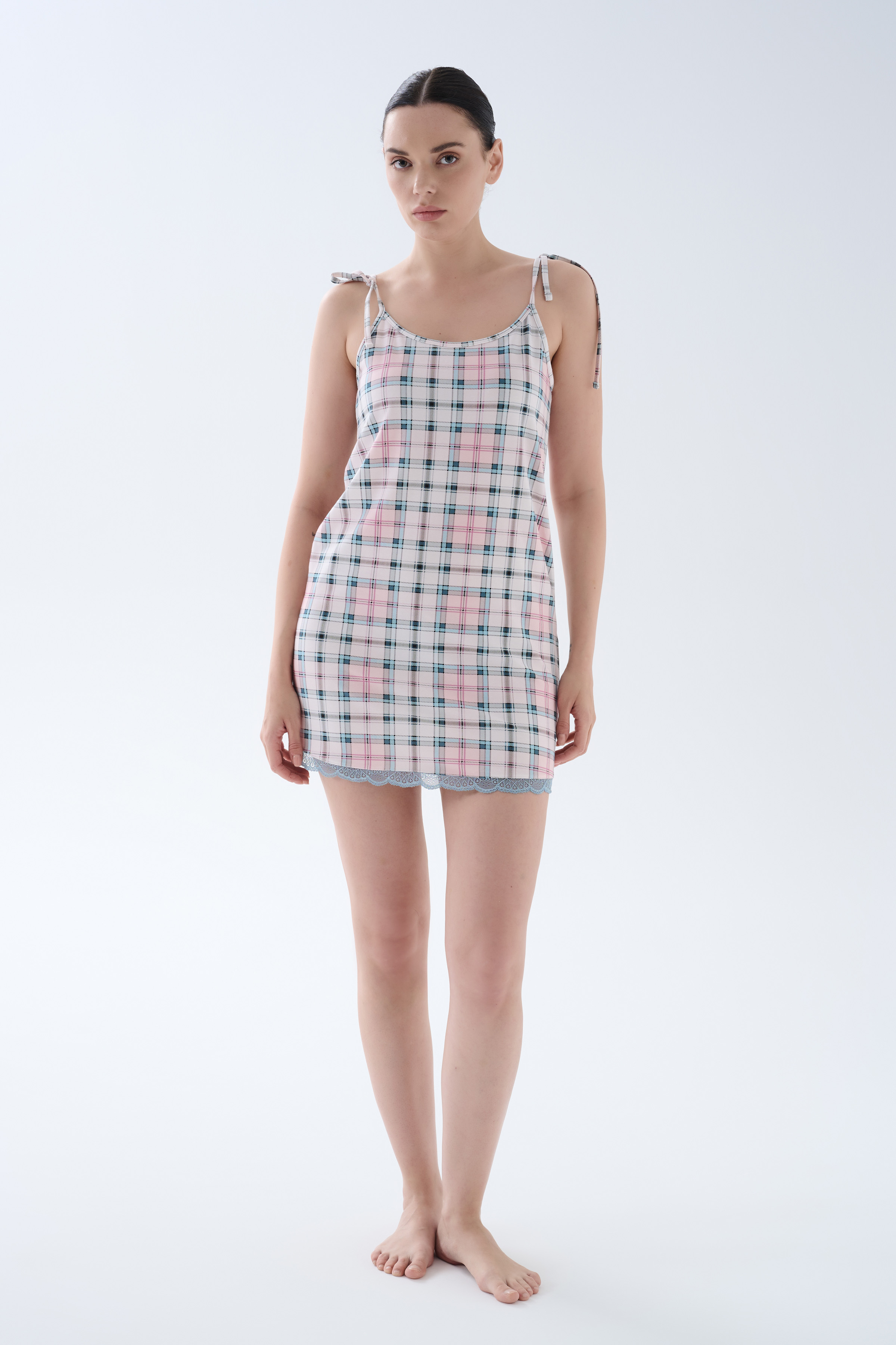 Kadın Pamuklu Kısa Kollu Gecelik