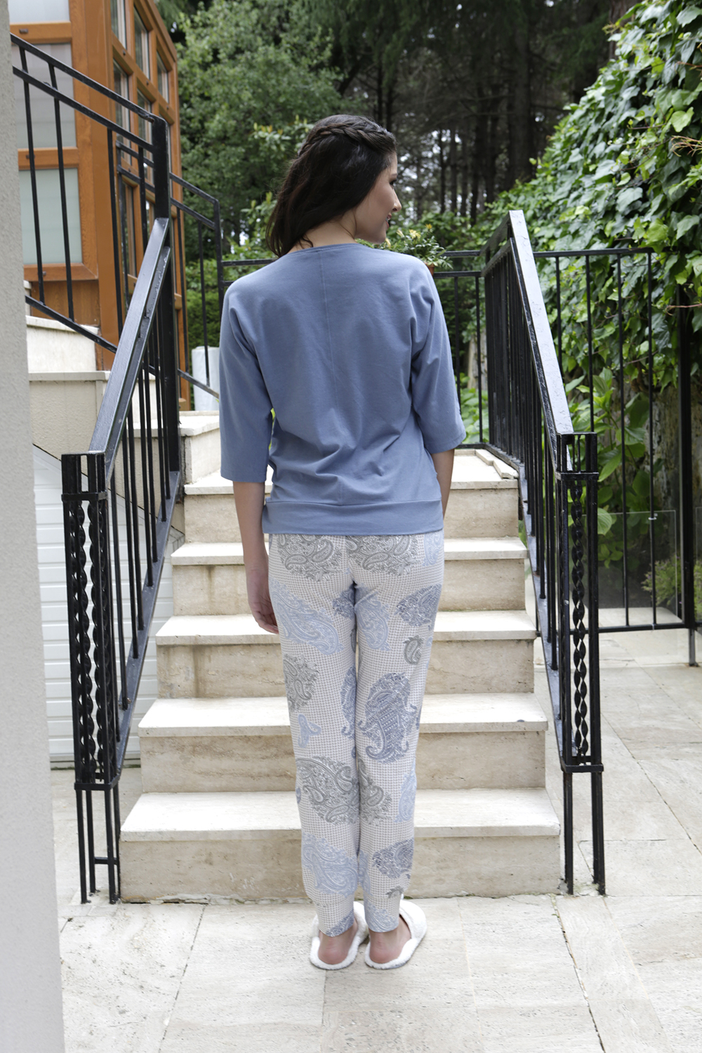 Hays Simply Penye Kadın Yarasa Kollu 2li Uzun Pijama Takımı