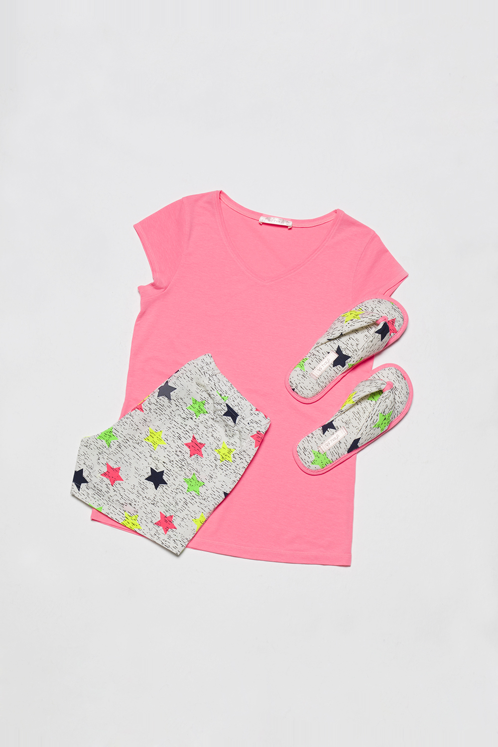 Hays Promo Kadın Terlikli Hediyeli Penye Şortlu Pijama Takımı