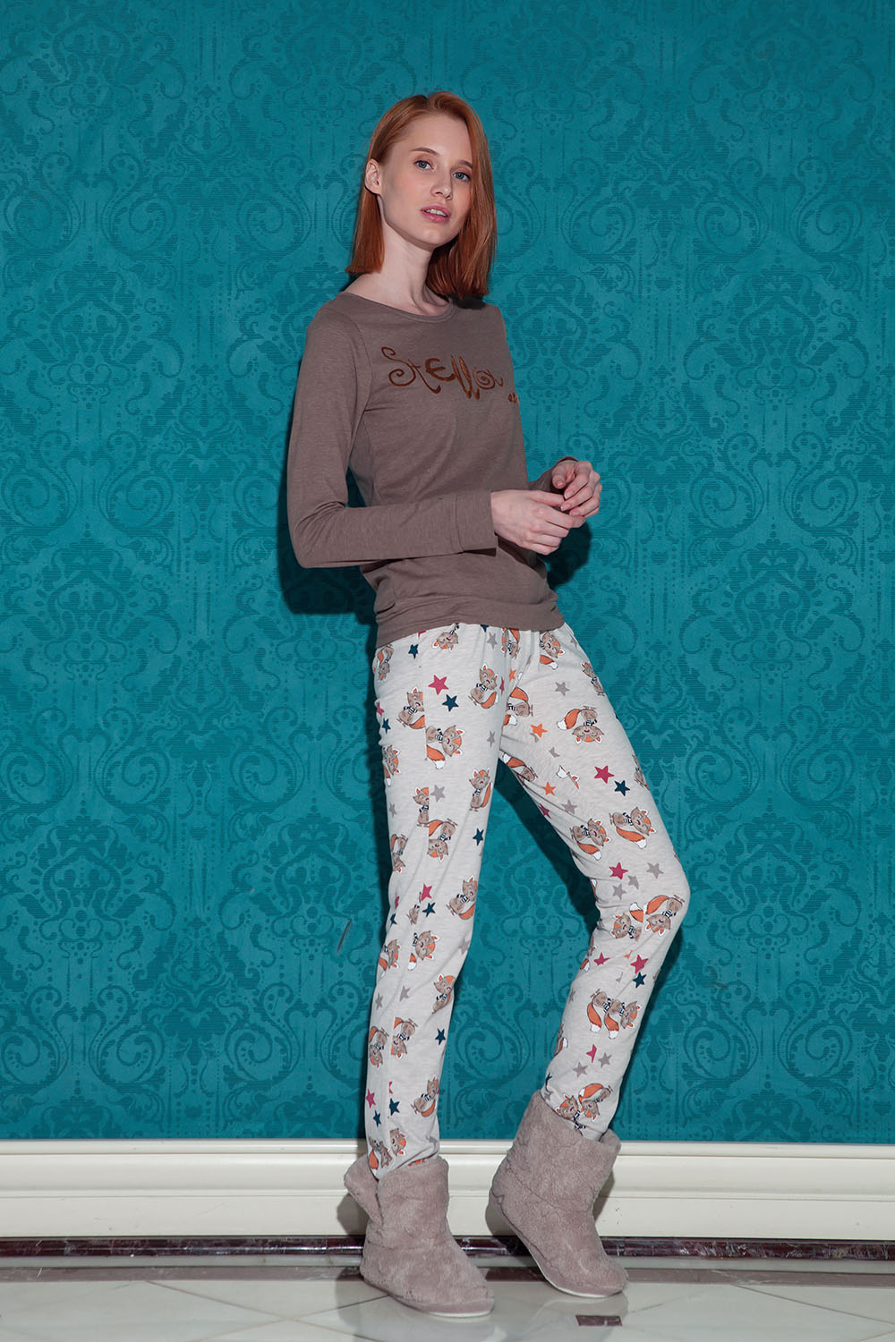 Hays Stellina Kadın Penye 2li Uzun Pijama Takımı