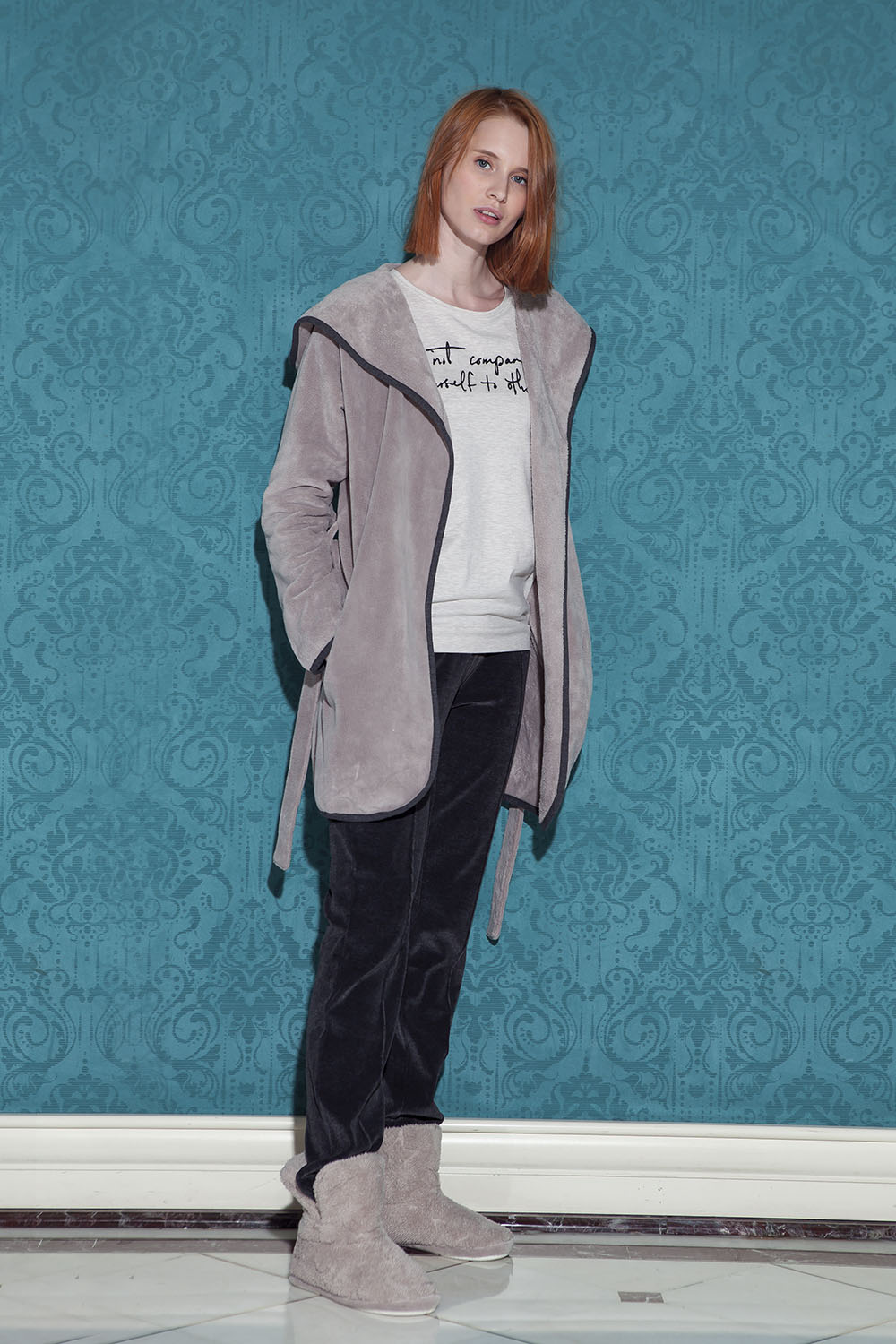 Pingua Kadın Wellsoft Sabahlıklı 3lü Pijama Takımı