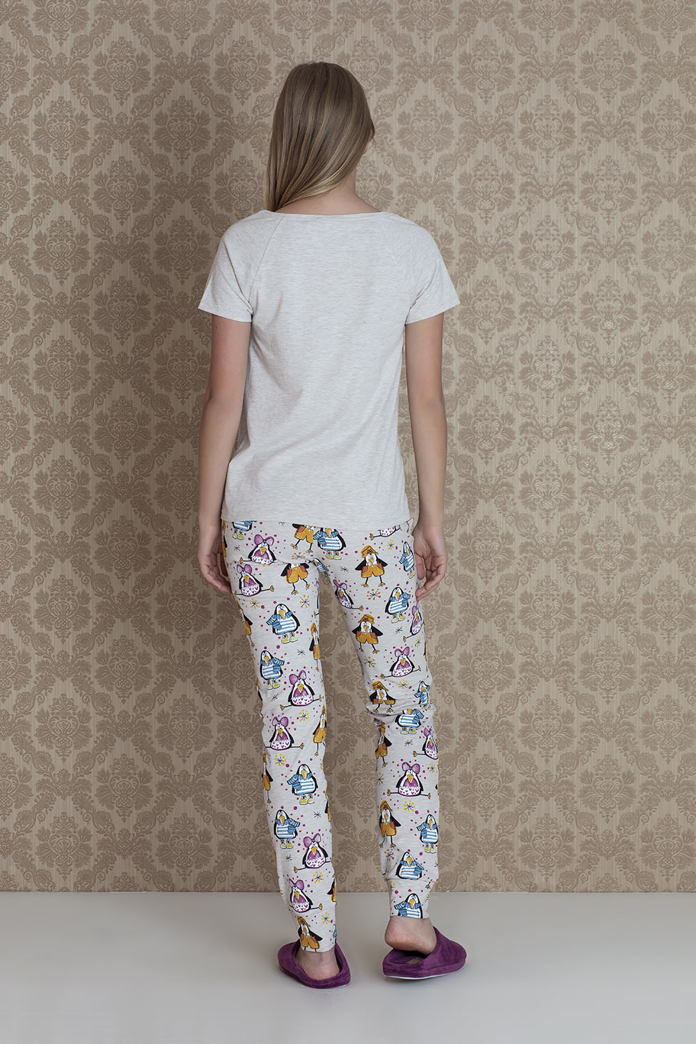 Pingua Kadın Kadife Sabahlıklı 3lü Pijama Takımı