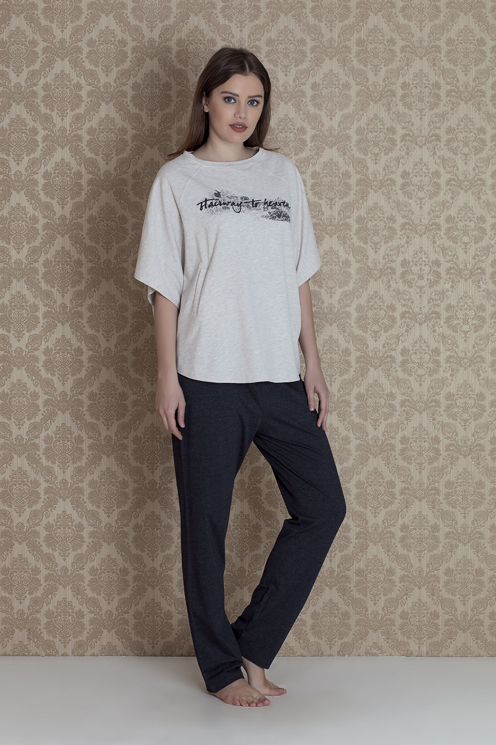 Plus Size Kadın 2li Pijama Takımı