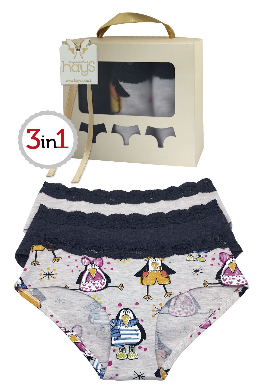 Hays Pingua Kadın 3lü Slip