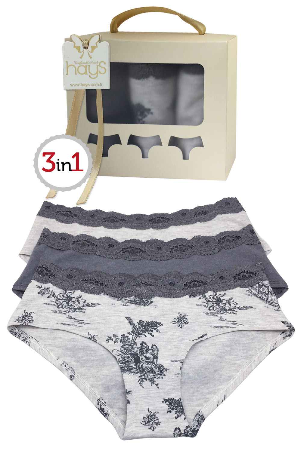 Hays Tica Kadın 3lü Komfort Külot Set