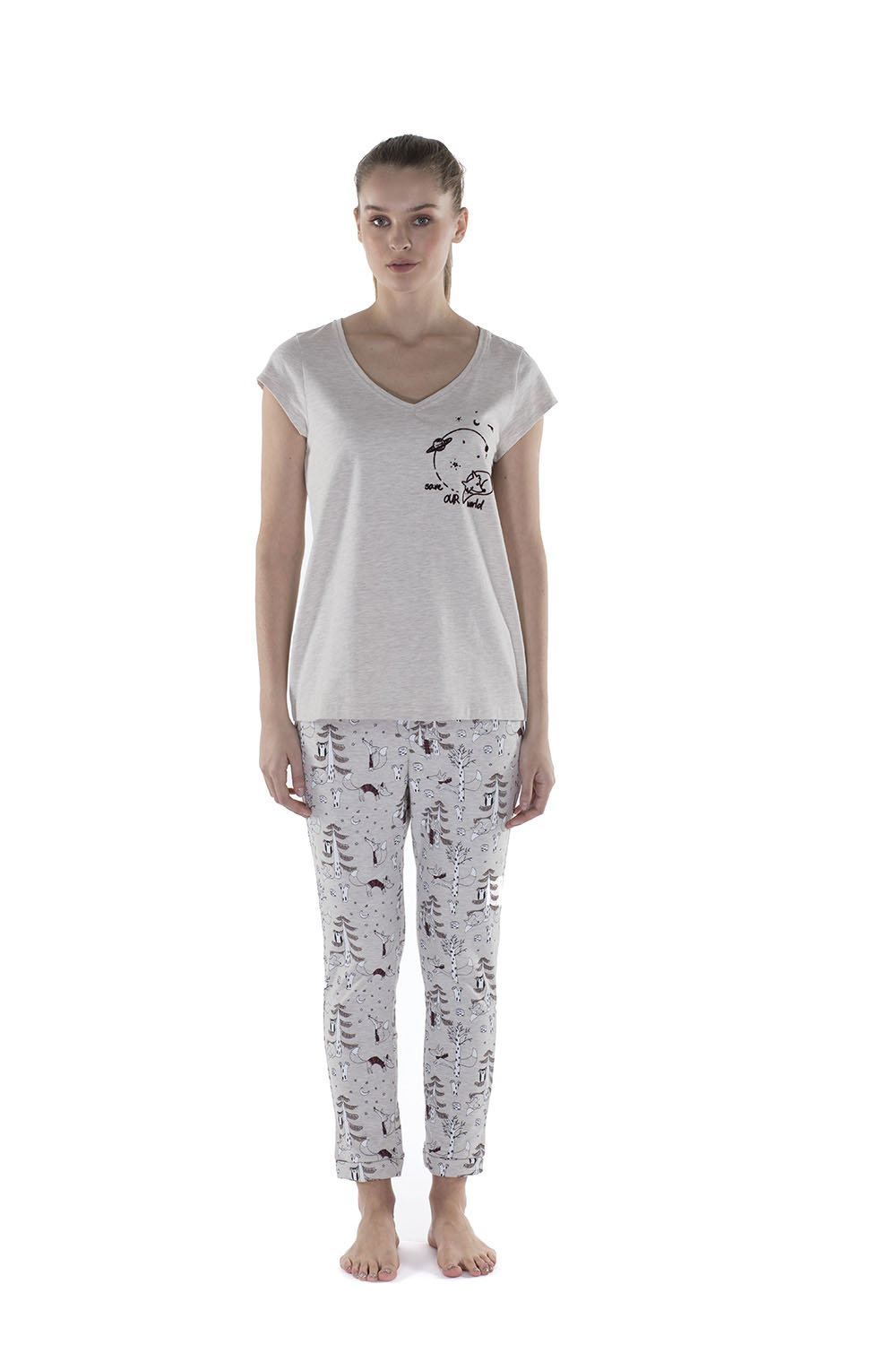 Save Kadın Penye Midi Pijama Takımı