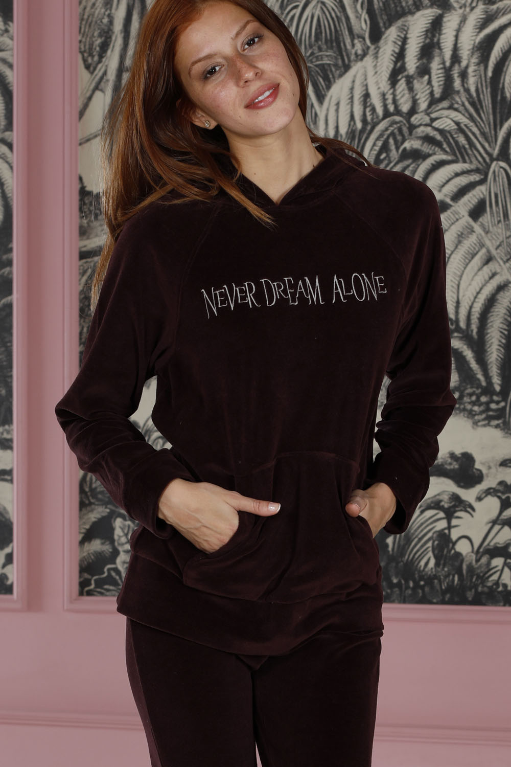 Homewell Kadın Kadife 2li Uzun Pijama Takımı