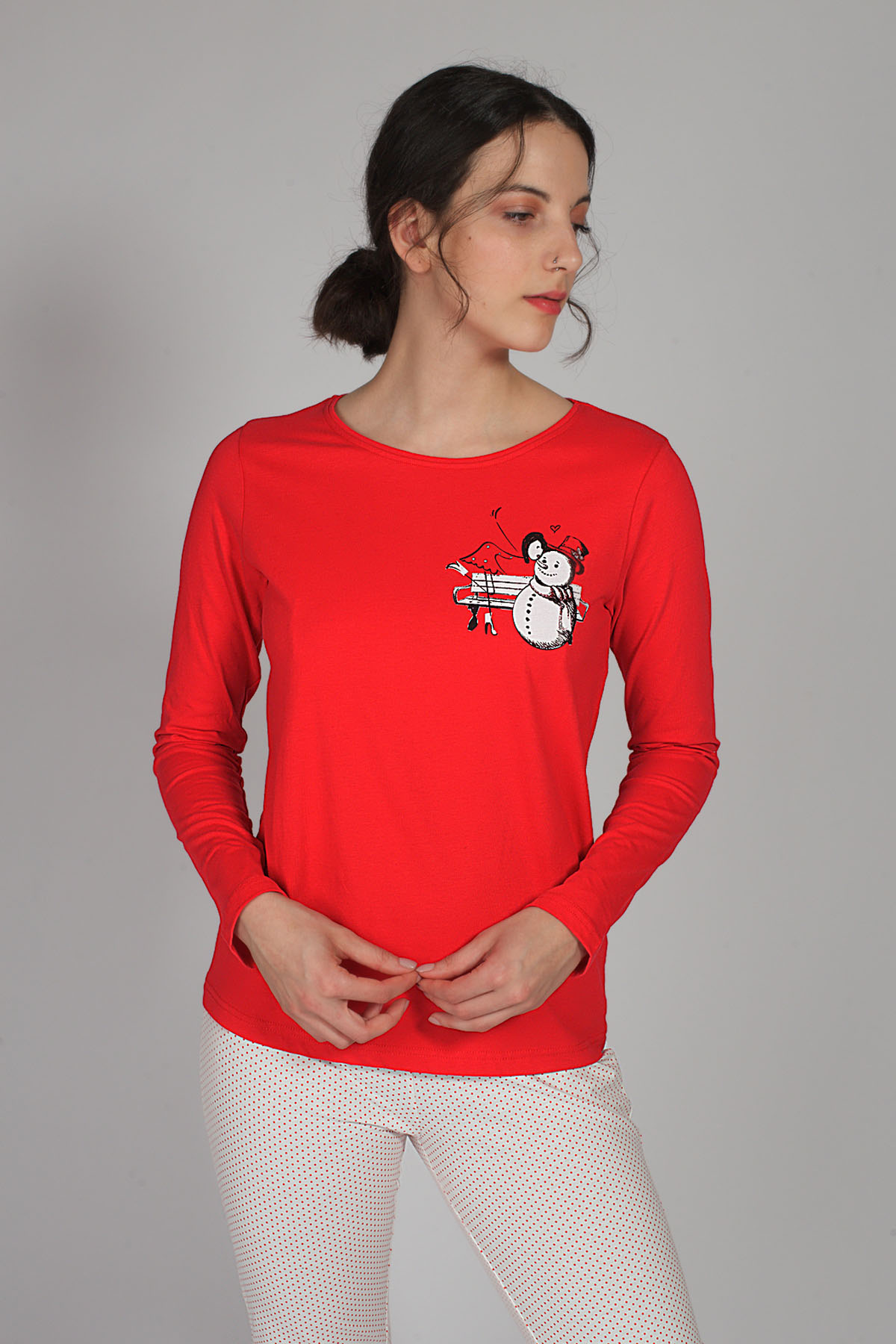 Kadın Penye Pijama Üstü