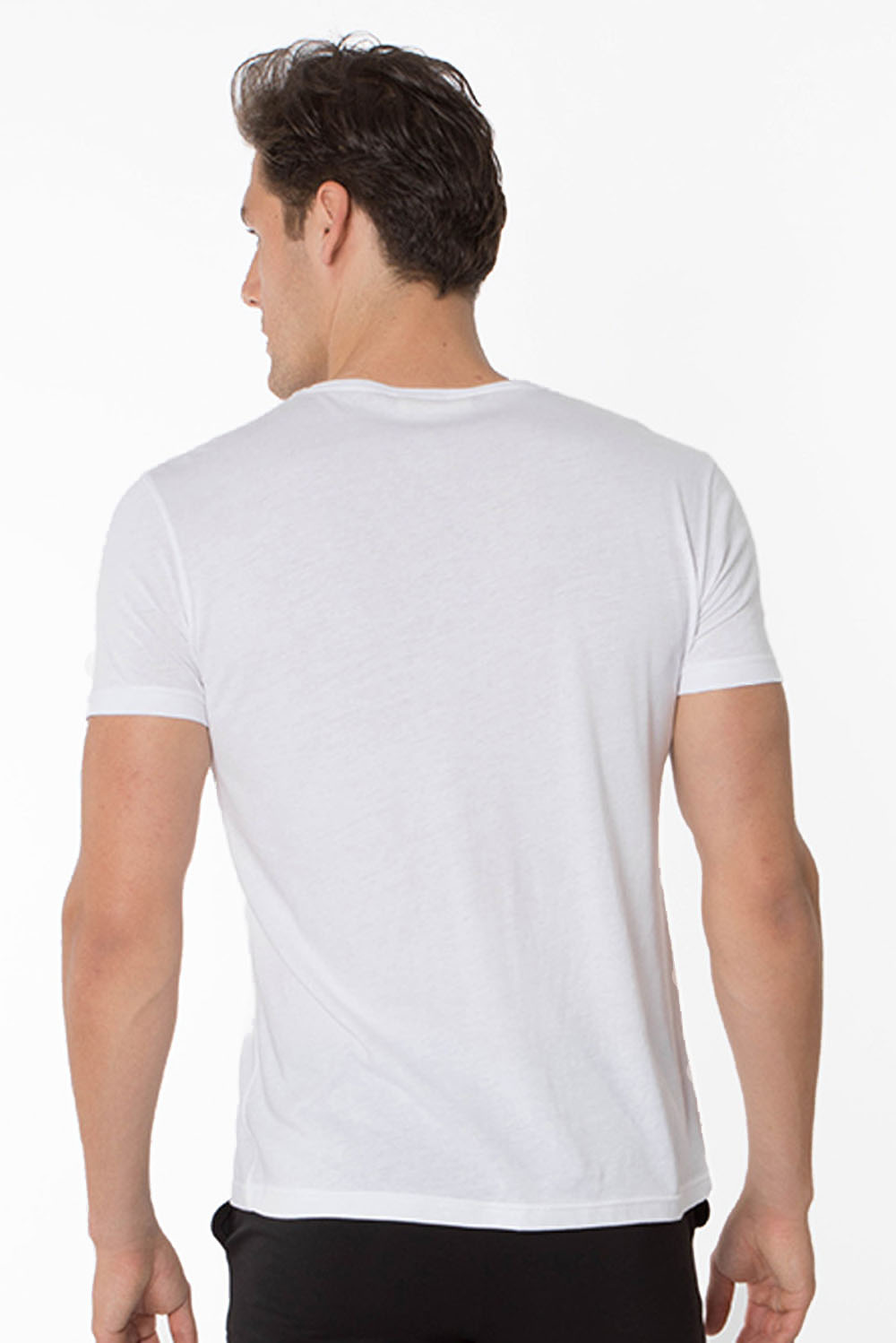 Erkek Basic Modal V Yaka Kısa Kollu T-shirt