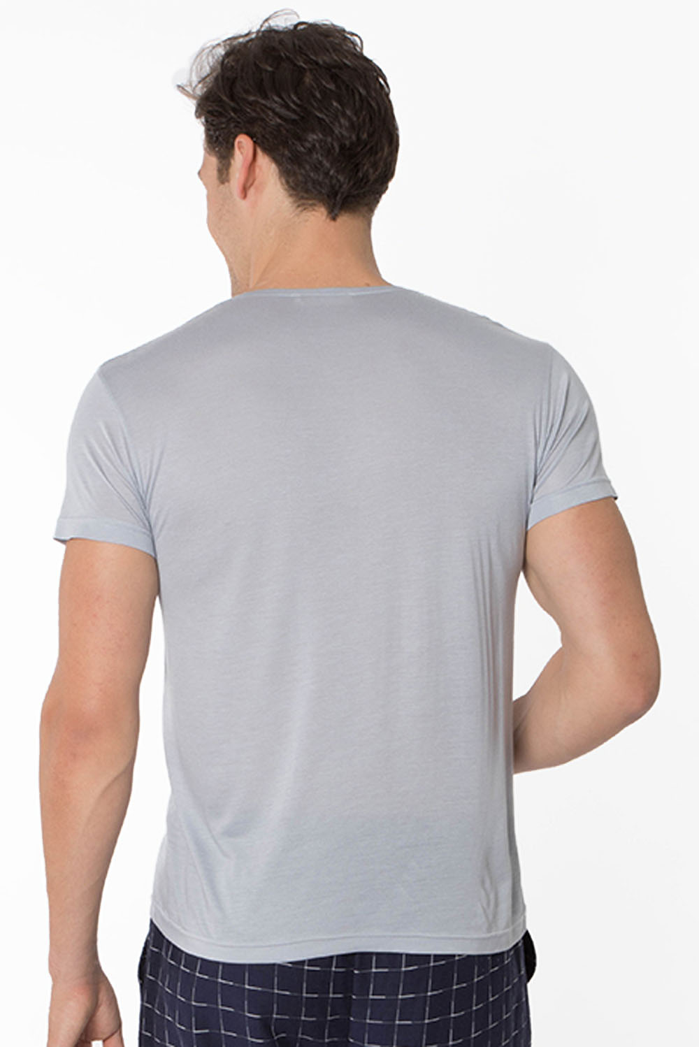 Erkek Basic Modal V Yaka Kısa Kollu T-shirt