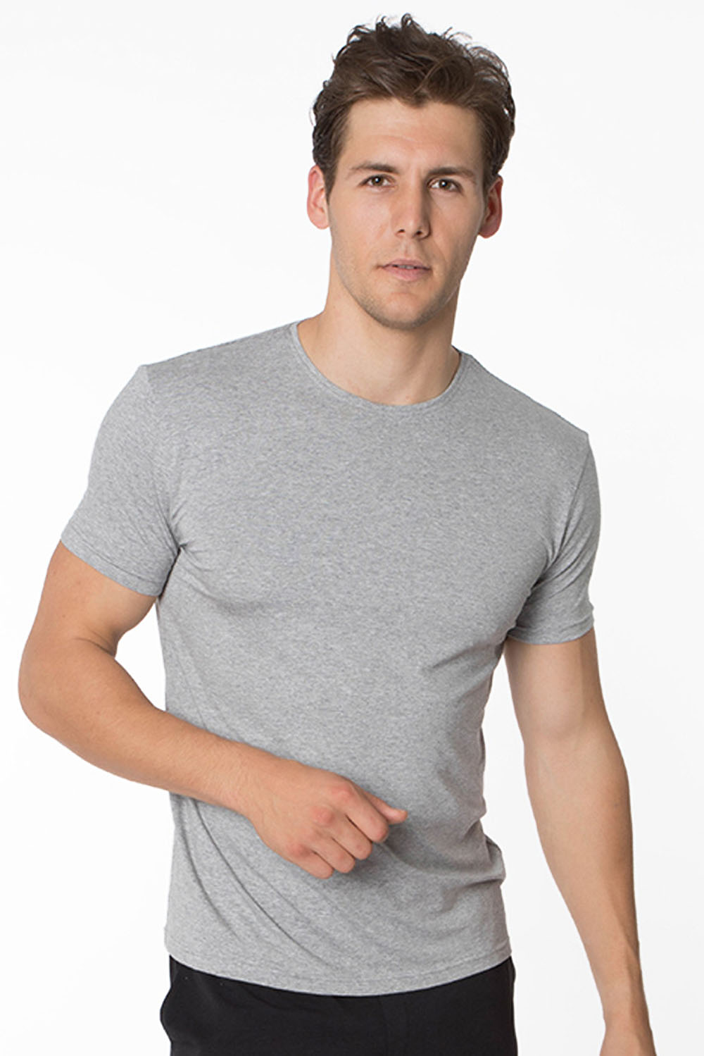 Erkek Basic Modal Bisiklet Yaka Kısa Kollu T-shirt