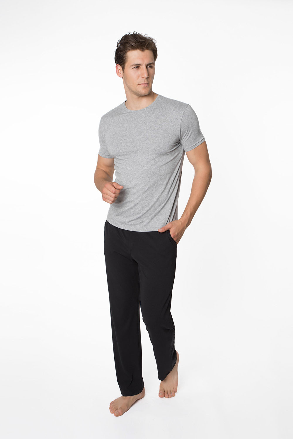 Erkek Basic Modal Bisiklet Yaka Kısa Kollu T-shirt
