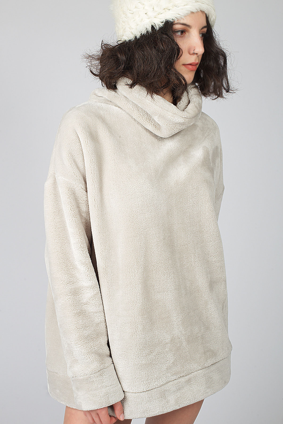 Kadın Gri Ultrasoft Sweatshirt
