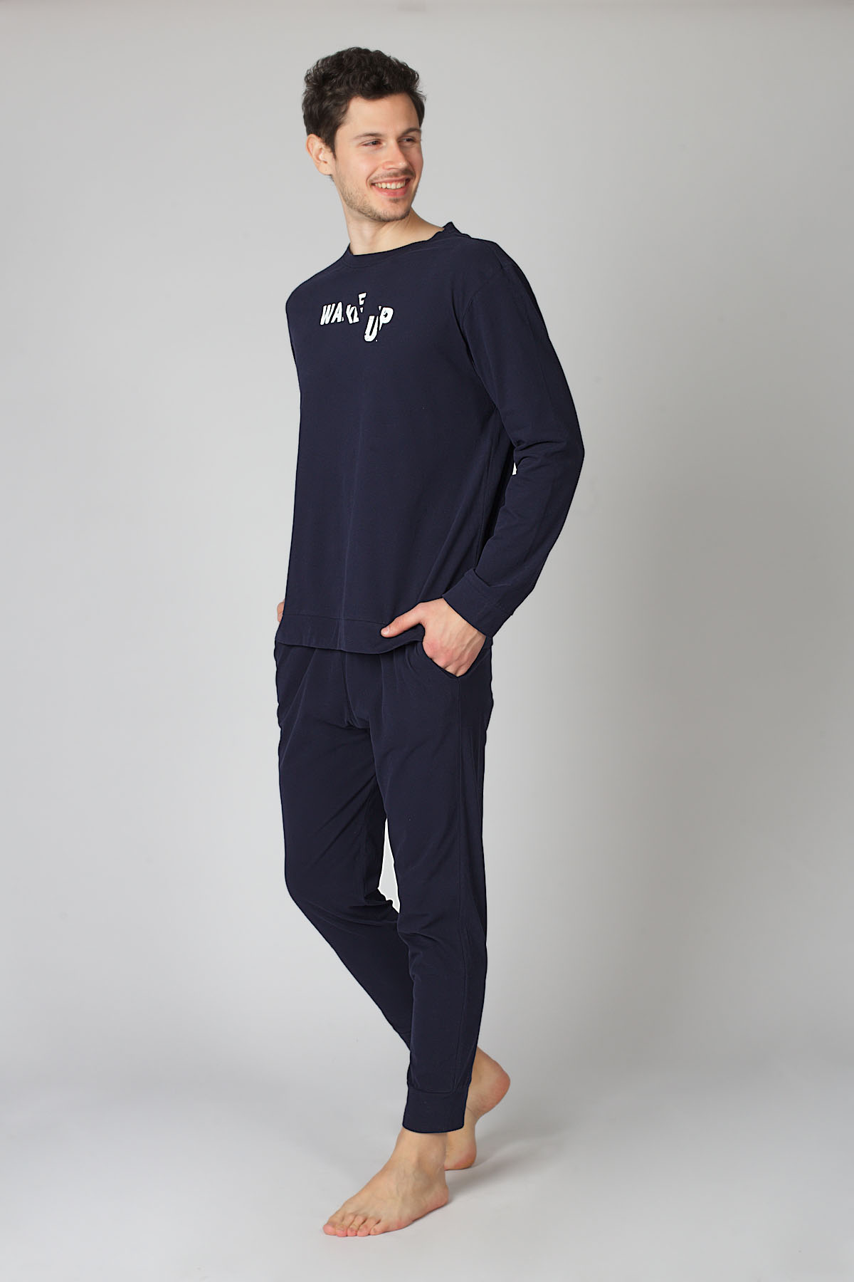 Erkek Lacivert Pijama Üstü