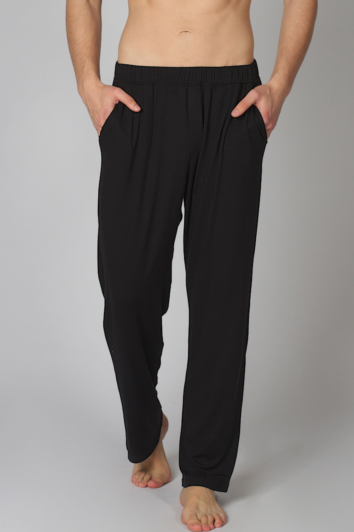 Erkek Gömlek Model Siyah Pijama Takımı