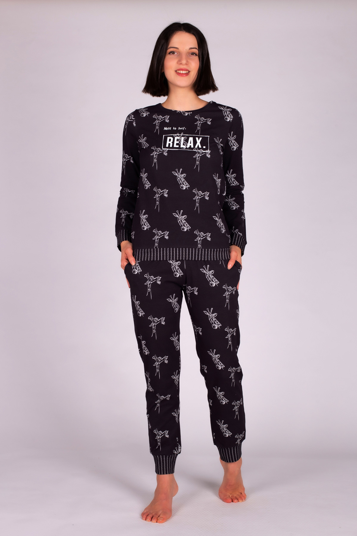 Kadın Pamuklu Pijama Takımı