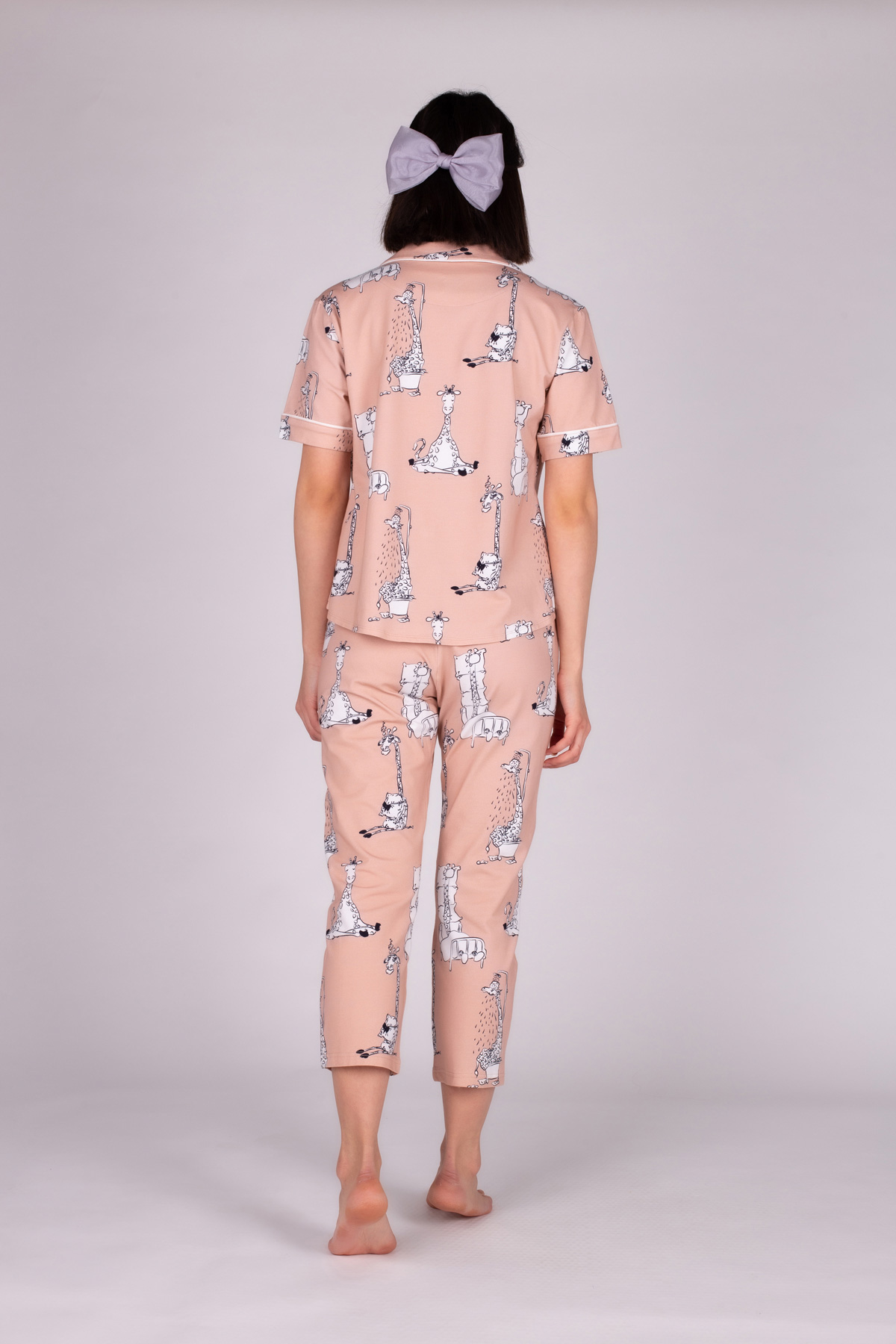 Kadın Kapri  Pijama  Takımı