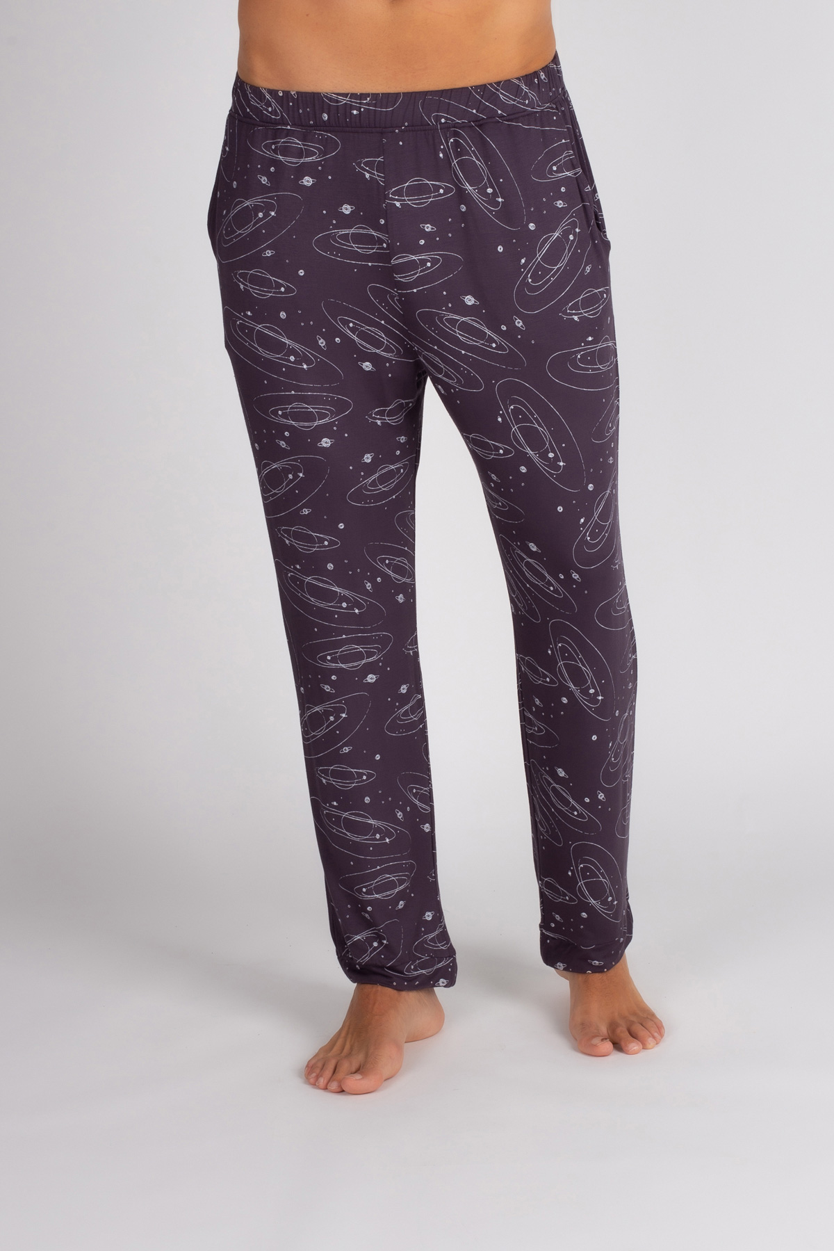 Erkek Viskon  Uzun Pijama Takımı