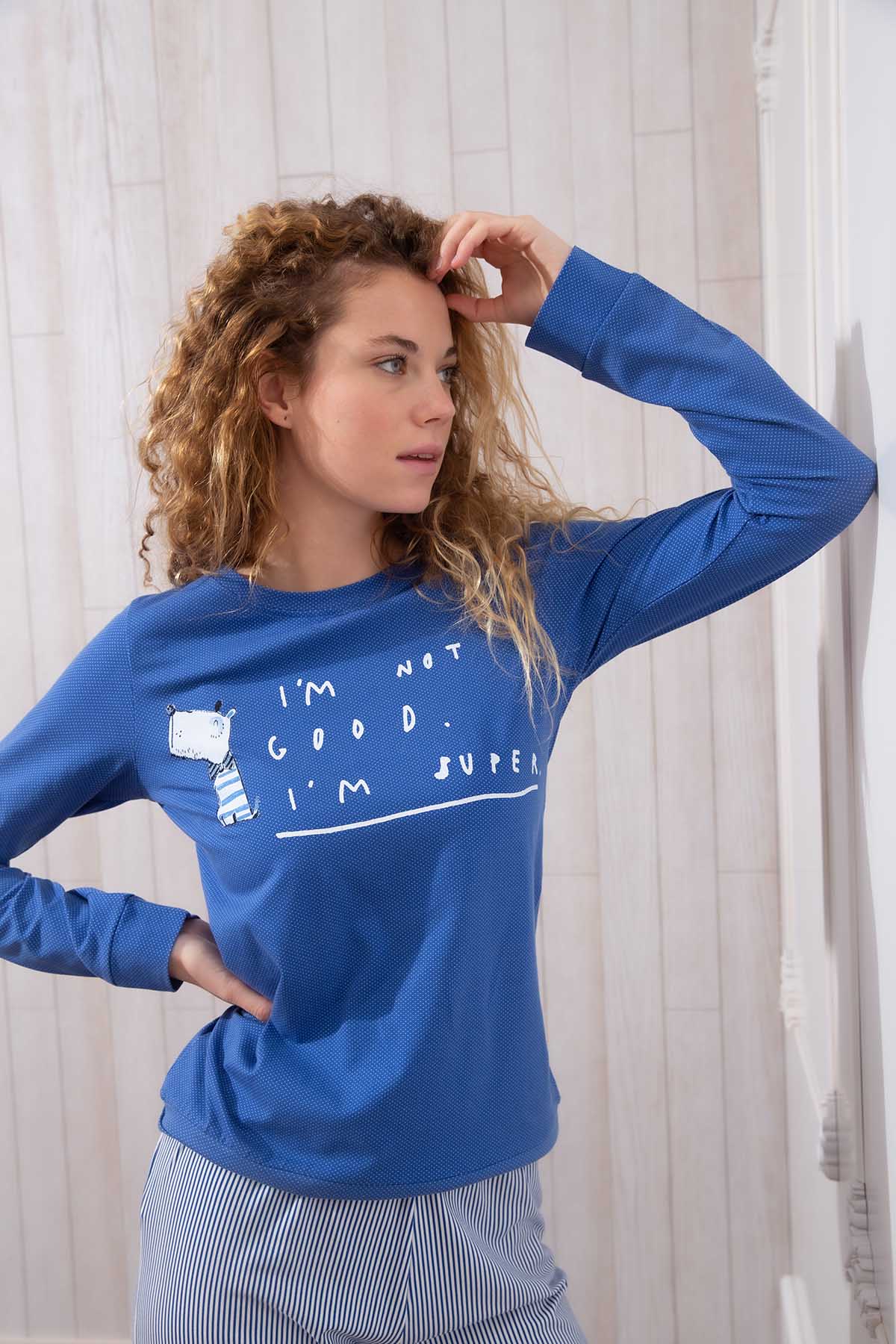 Kadın Uzun Kollu Pijama Takımı