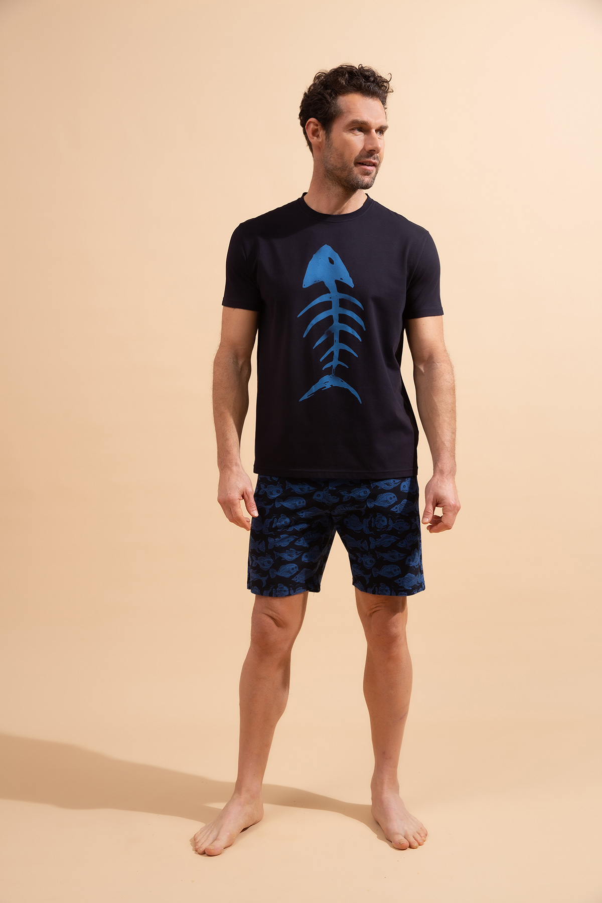 Erkek Şortlu Pijama Takımı