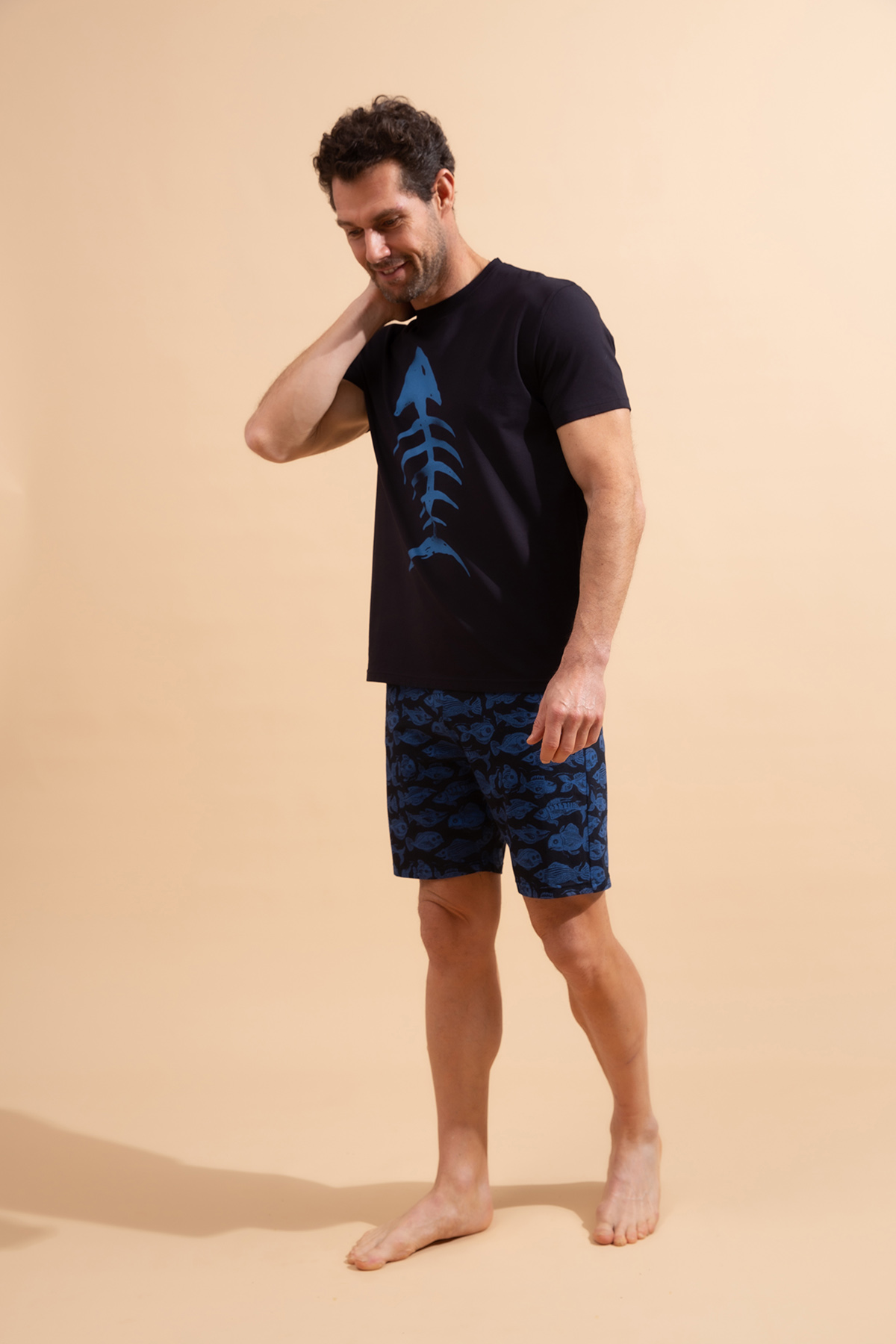 Erkek Şortlu Pijama Takımı