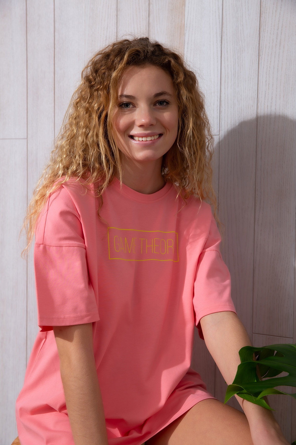 Kadın Bisiklet Yaka Kısa Kollu T-shirt