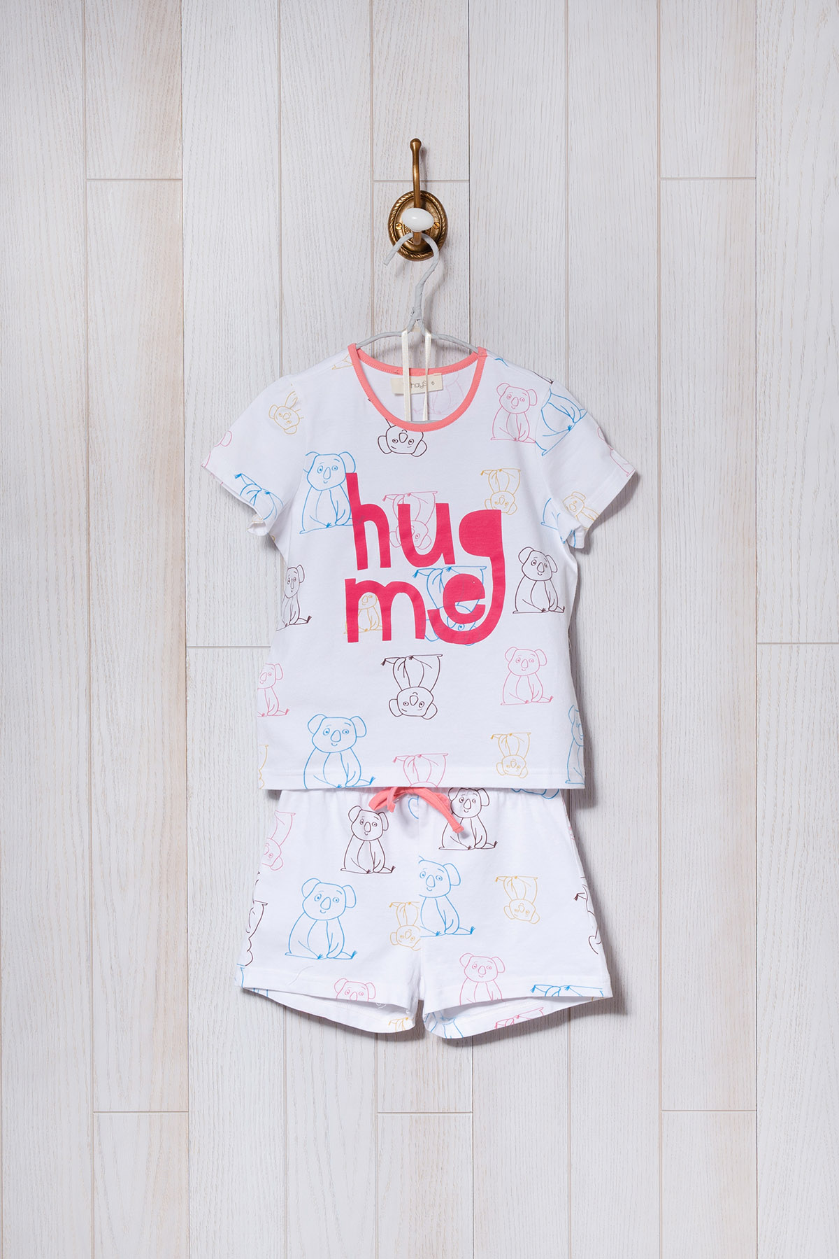 Kız Çocuk Koala Baskılı Şortlu Pijama Takımı